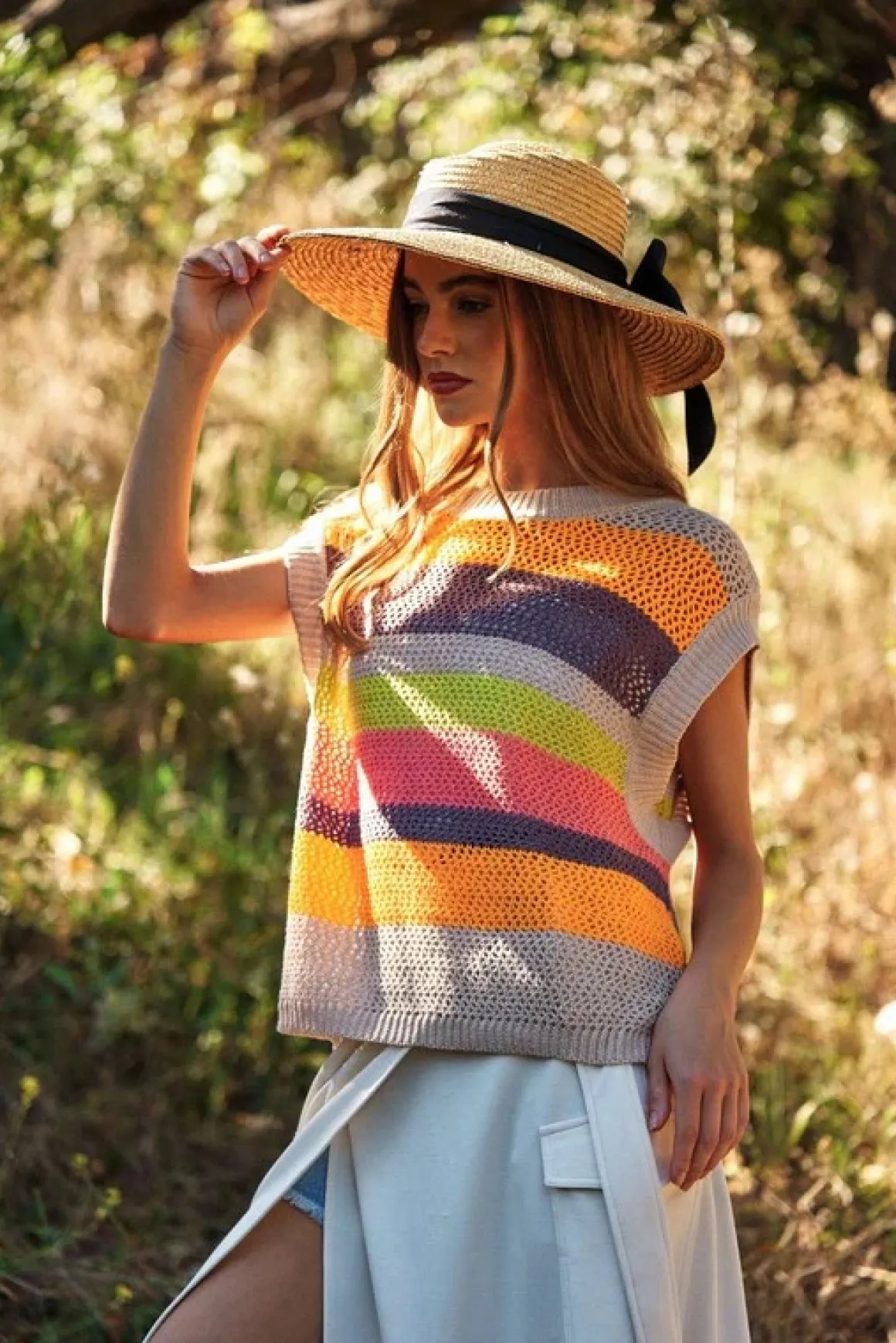 crochet_multi_striped_pul_6.webp Crochet Multi Striped Pullover Knit Sweater Vest *Online Only*