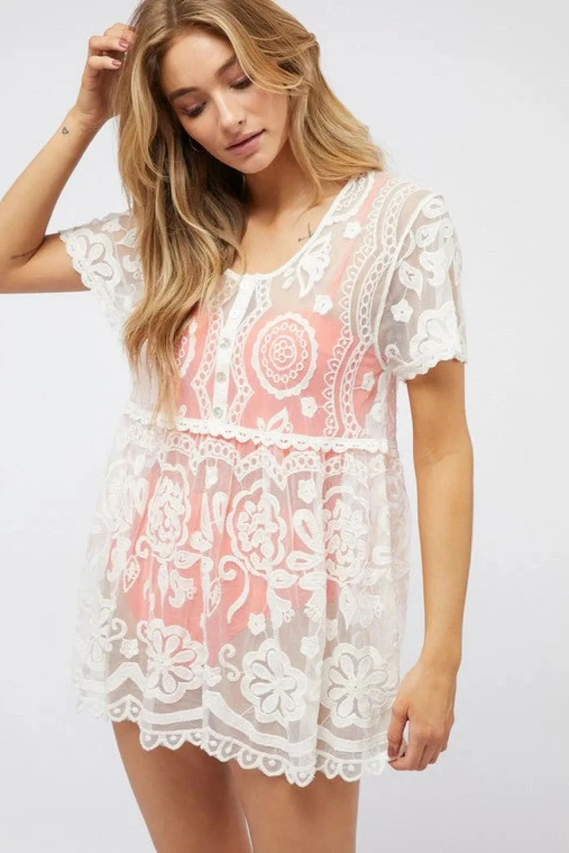 crochet_round_neck_button_2.webp Crochet Round Neck Button Down Top *Online Only*