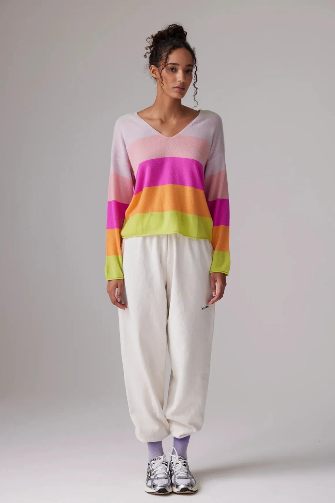Crush Rainbow Penny V Neck Sweater