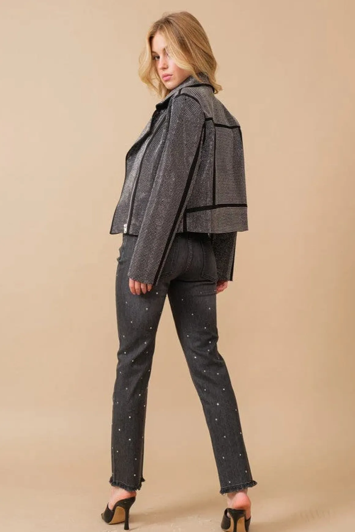 crystal_studded_stretch_z_9.webp Crystal Studded Stretch Zip Up Moto Jacket *Online Only*