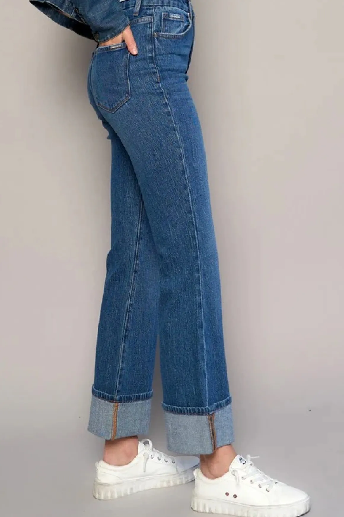 Cuffed Cropped High Rise Jeans *Online Only*