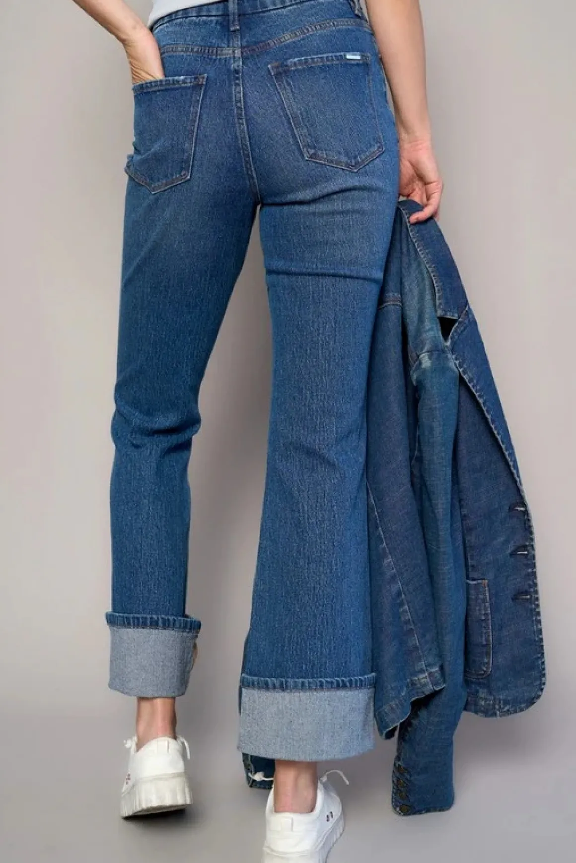 Cuffed Cropped High Rise Jeans *Online Only*