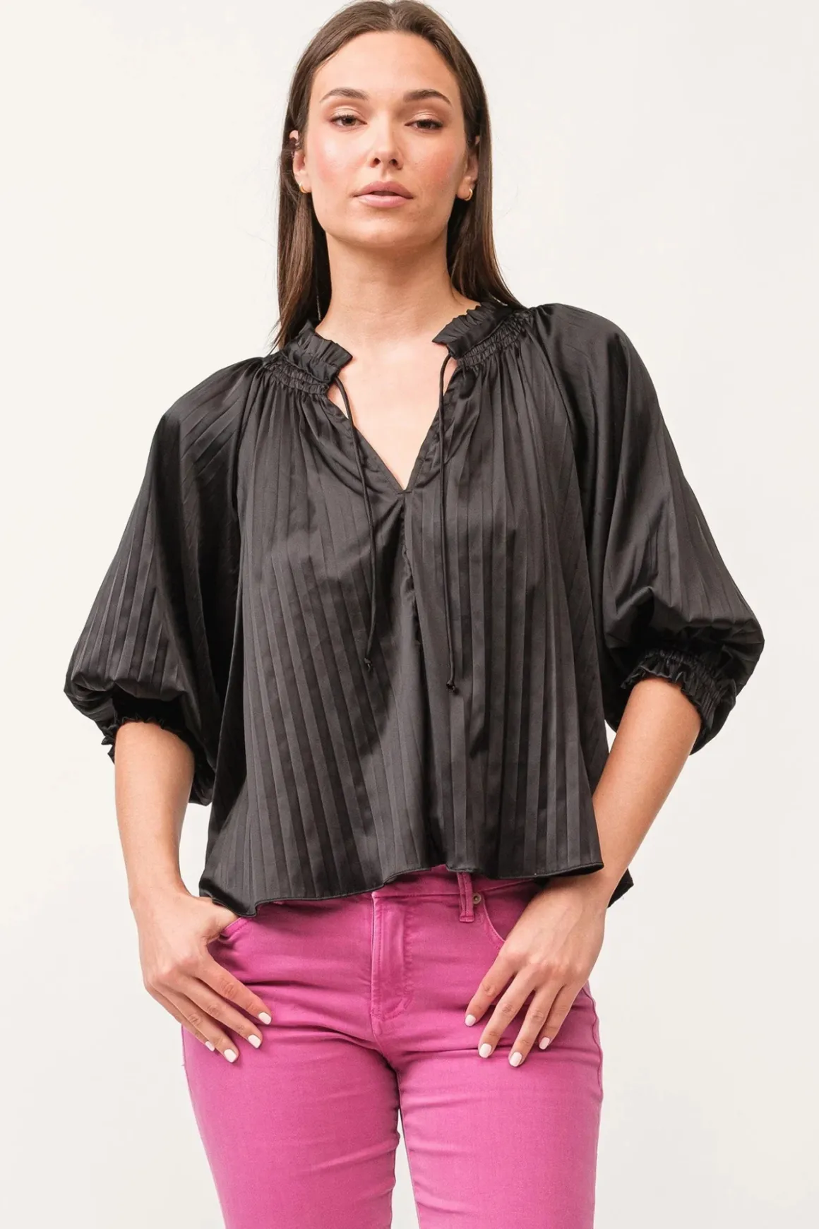 Dear John Anais Pleated Top