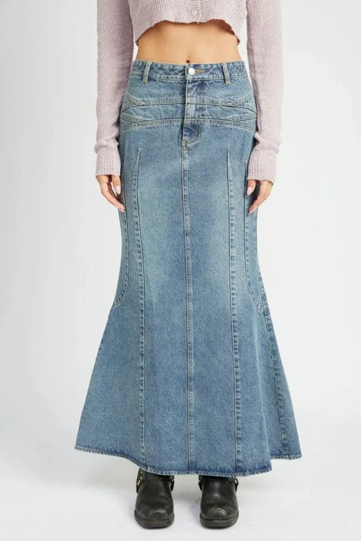 DENIM MAXI SKIRT *Online Only*