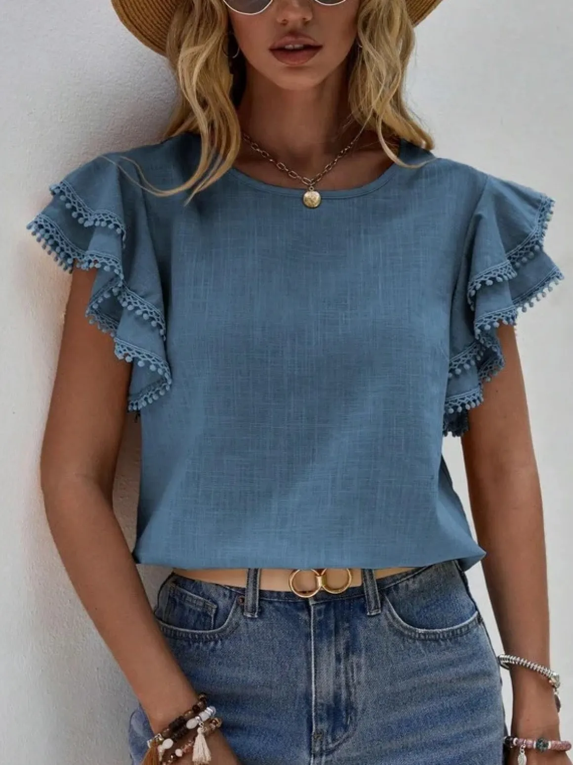 Denise Ruffle Cap Sleeve Top *Online Only*