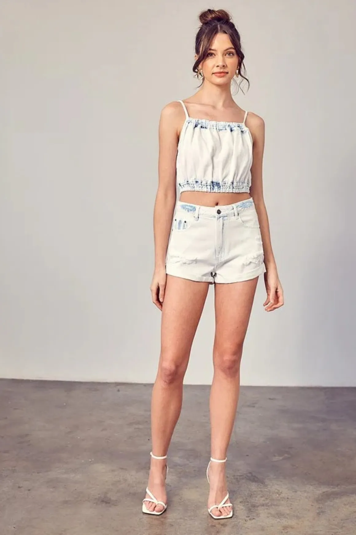destroyed_denim_shorts_on_4.webp Destroyed Denim Shorts *Online Only*