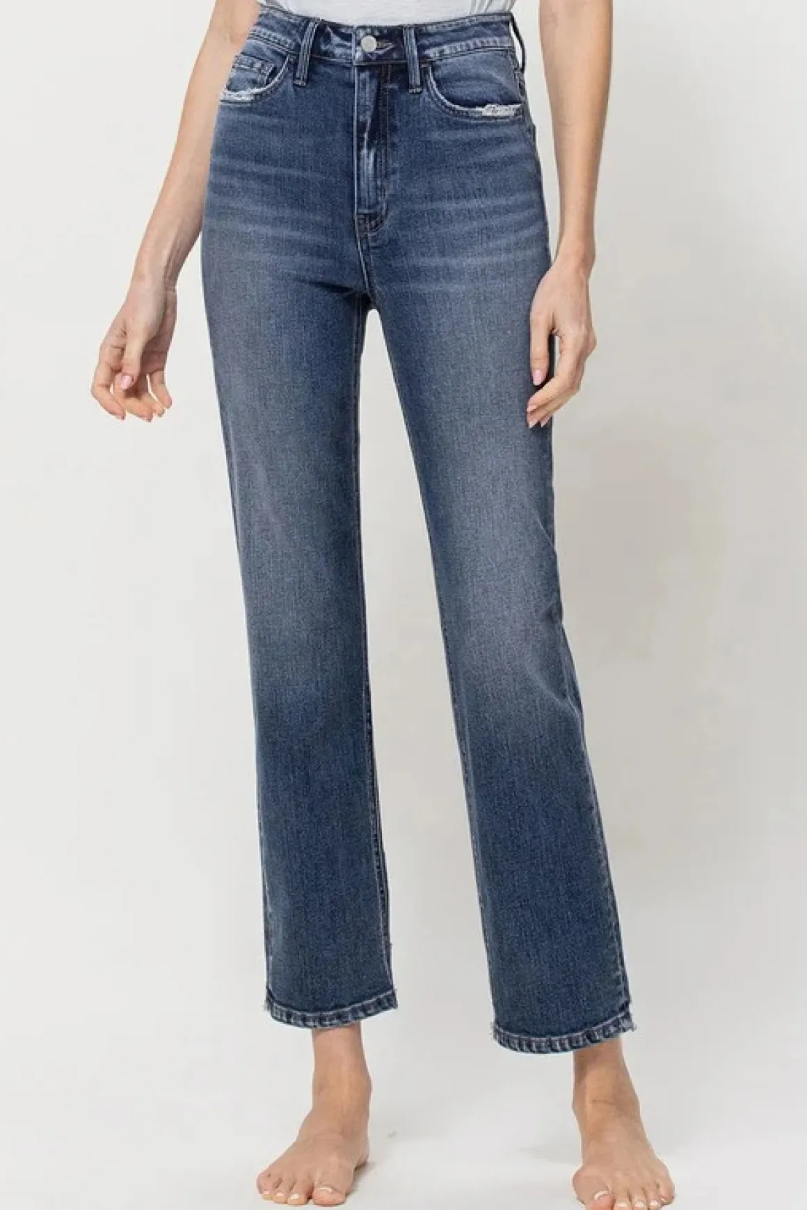 Distressed High Rise Ankle Jeans *Online Only*