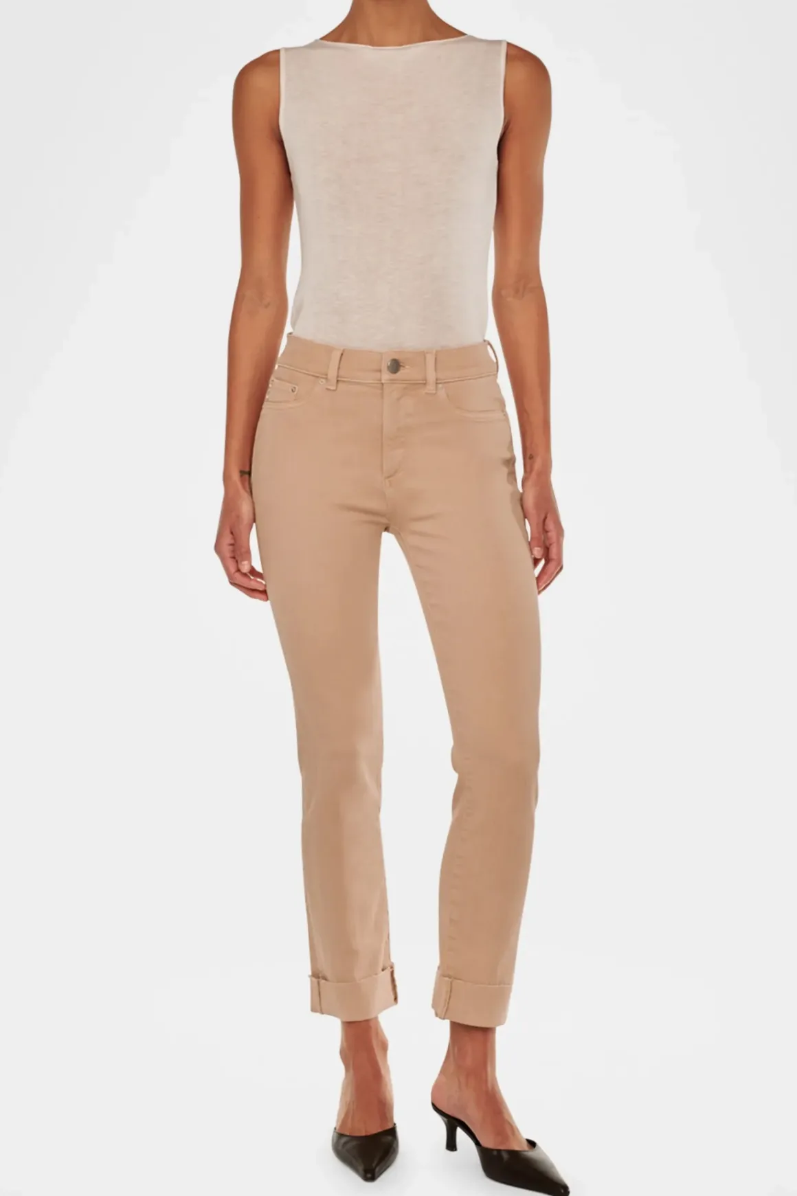 DL1961 Mara Straight Cuffed Jeans