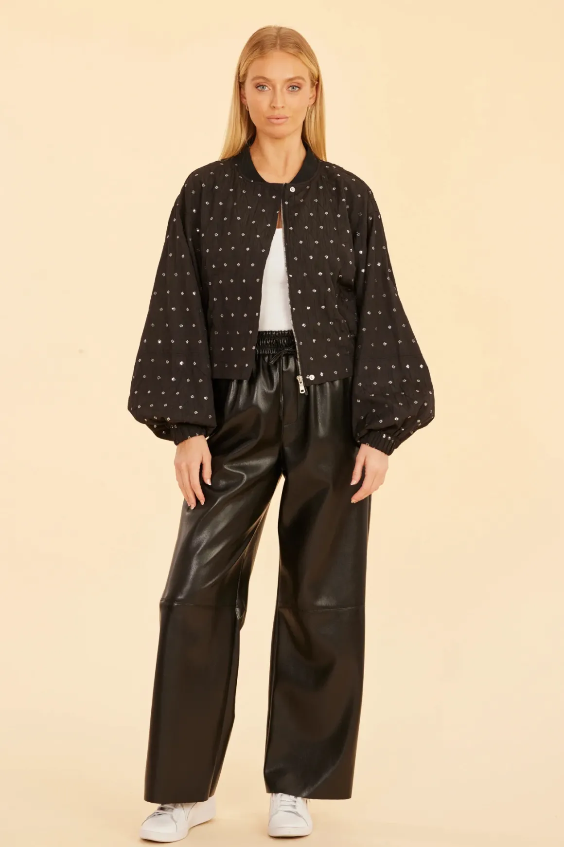 Dolce Cabo Faux Leather Drawstring Pants