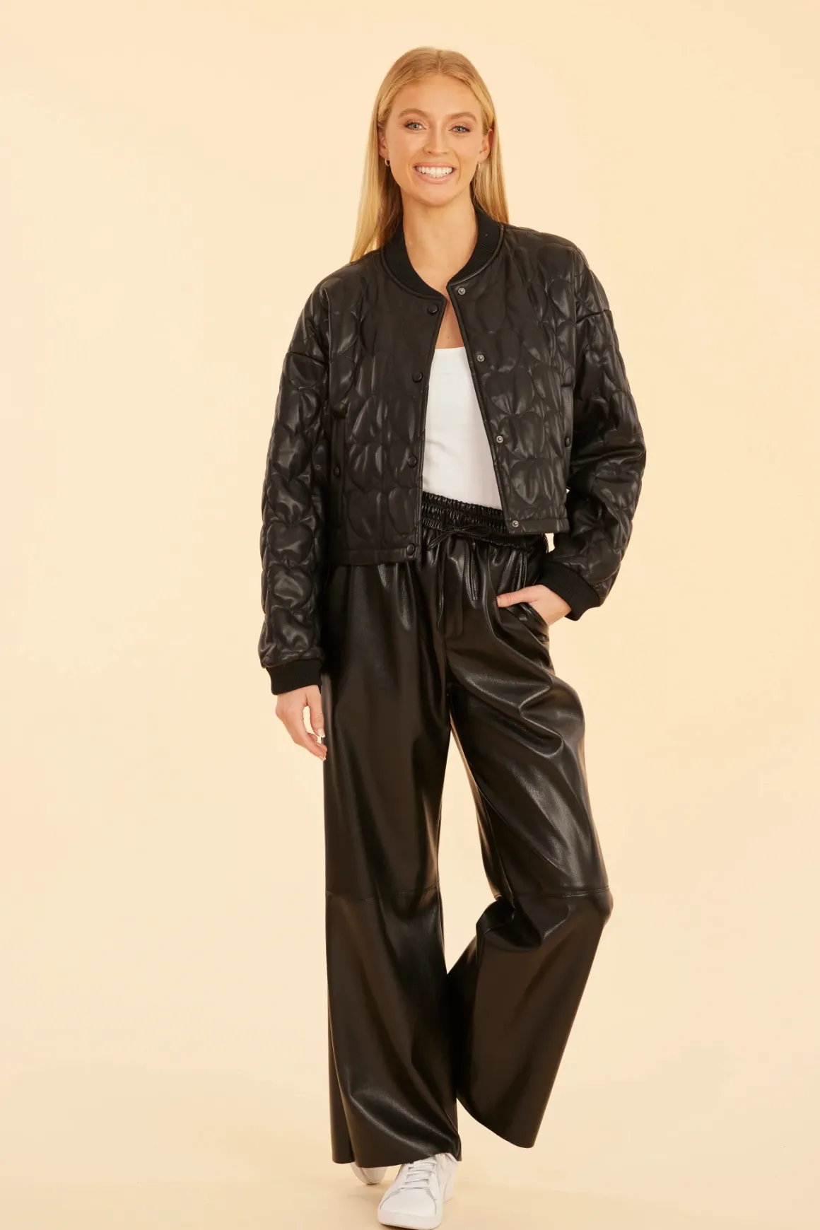 Dolce Cabo Faux Leather Drawstring Pants