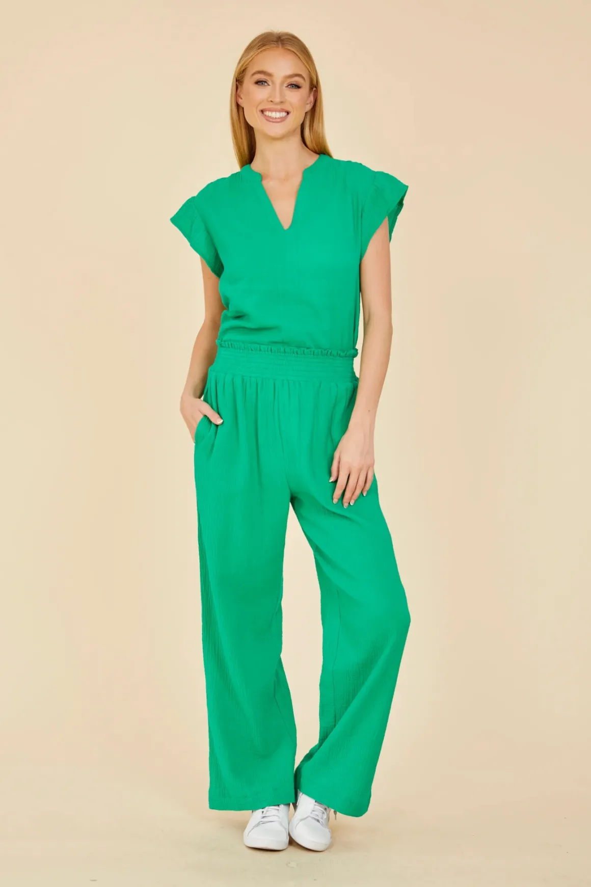 dolce_cabo_flutter_sleeve_2.webp Dolce Cabo Flutter Sleeve Gauze Top