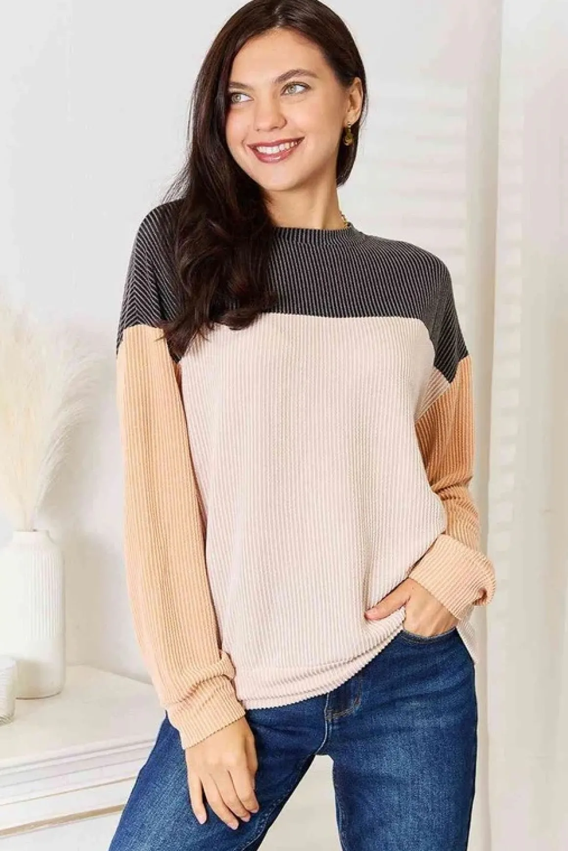 Double Take Dropped Shoulder Shirt *Online Only*