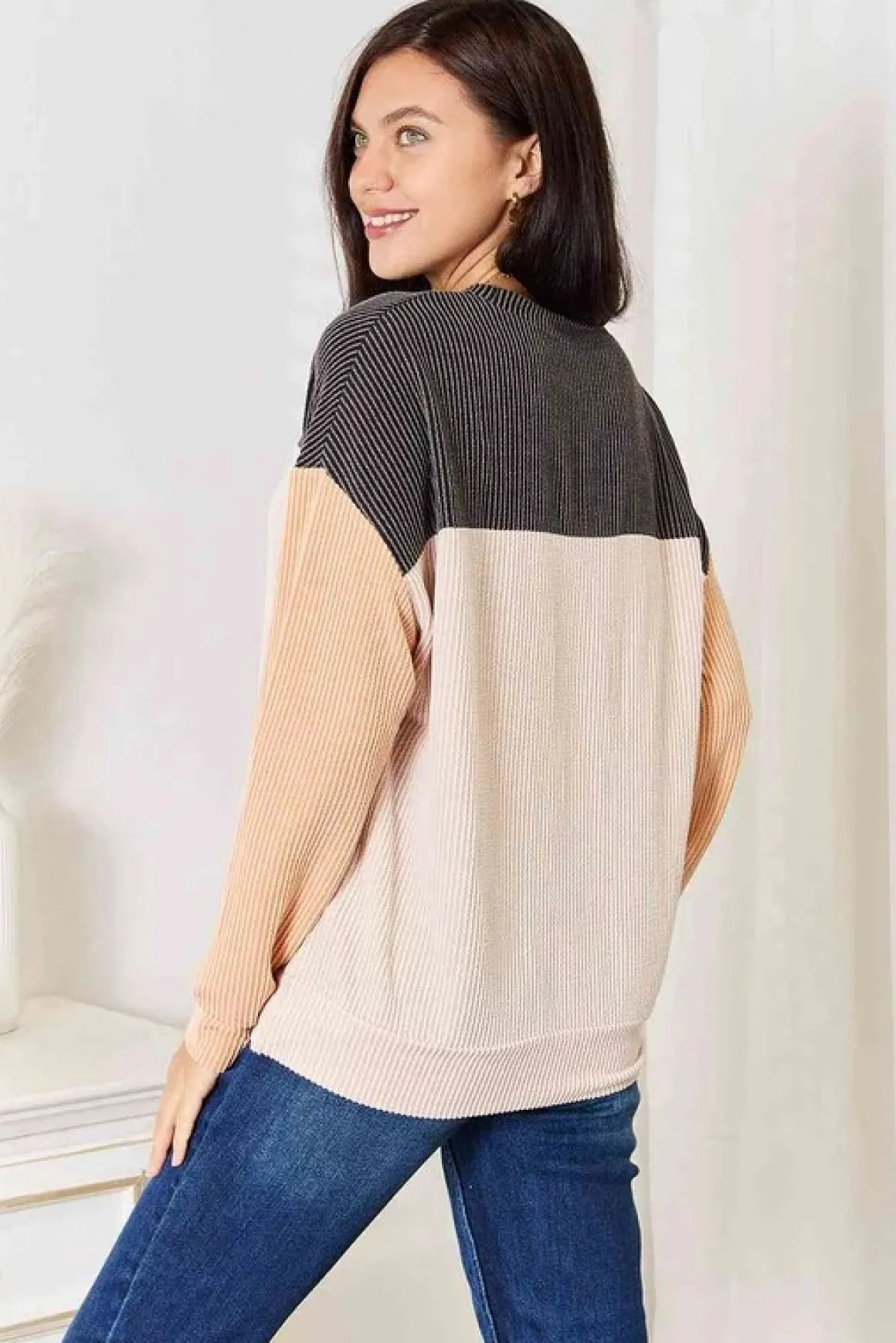 Double Take Dropped Shoulder Shirt *Online Only*