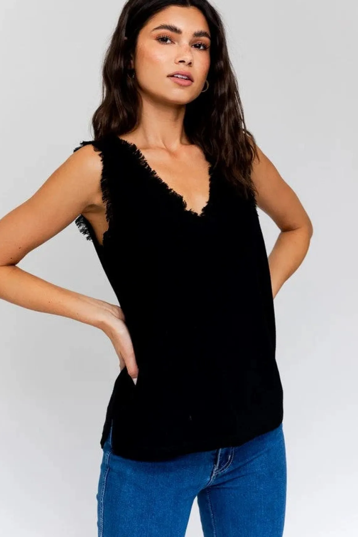 Edgy Frayed Top * Online Only*