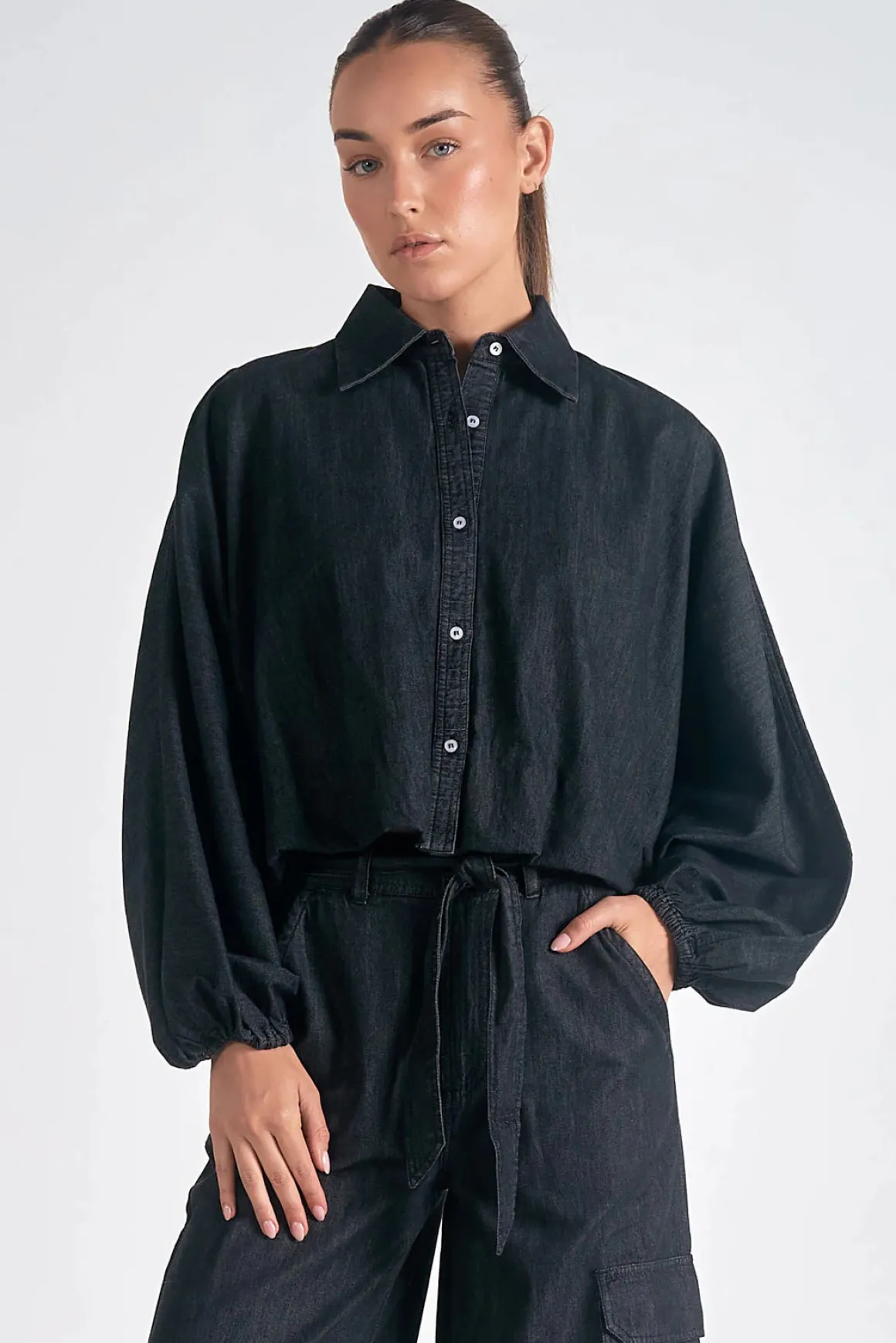 Elan Bubble Button Down Shirt