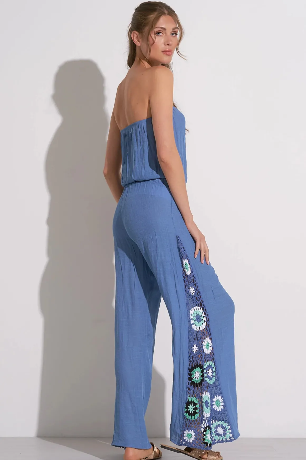 Elan Crochet Leg Romper