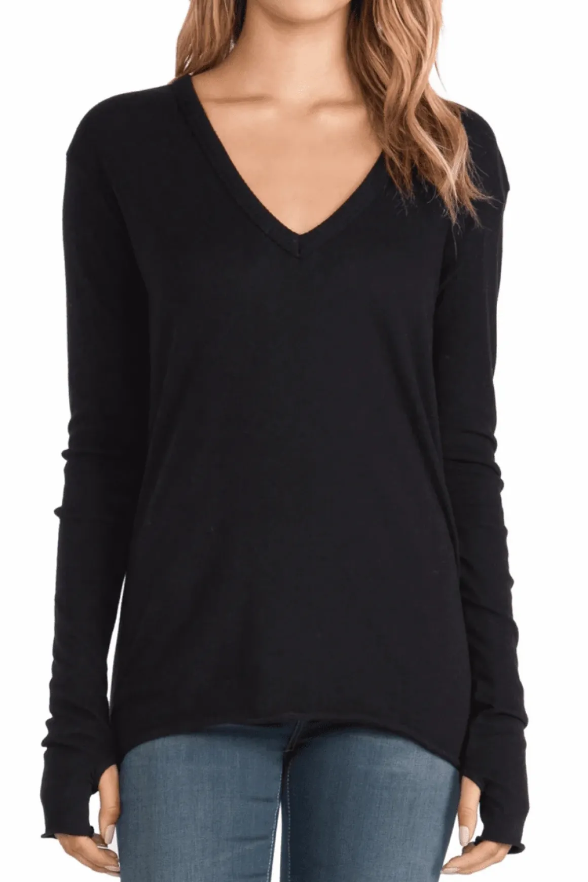 Enza Costa Cashmere Loose V Sweater
