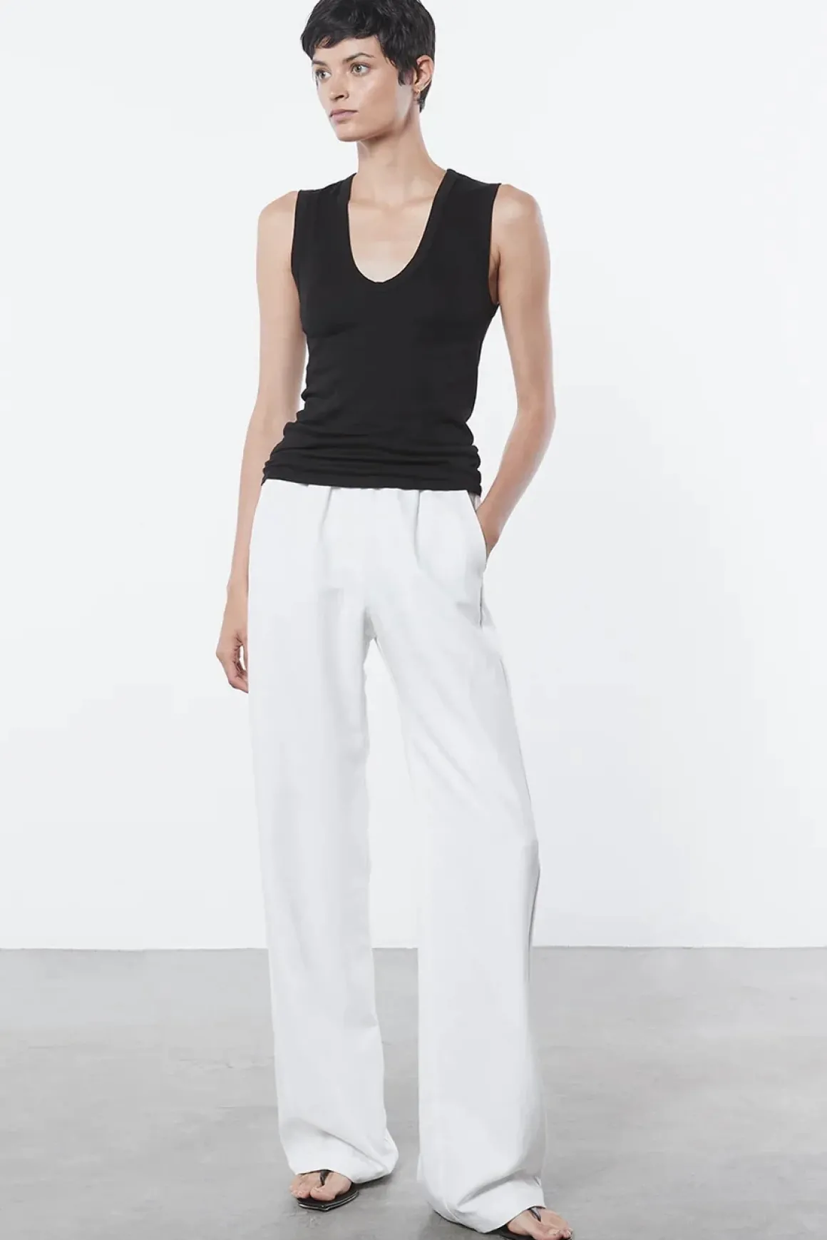 Enza Costa Essential Sleeveless U Tank