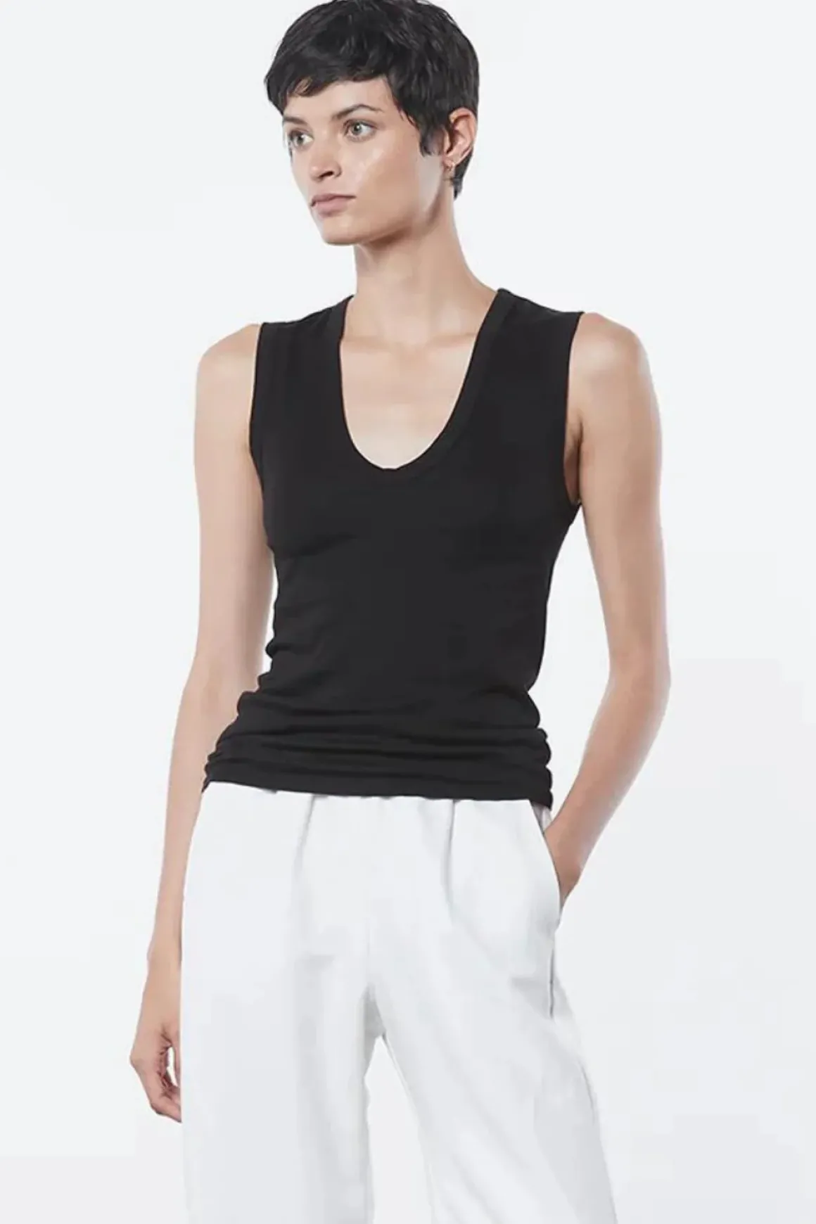 Enza Costa Essential Sleeveless U Tank