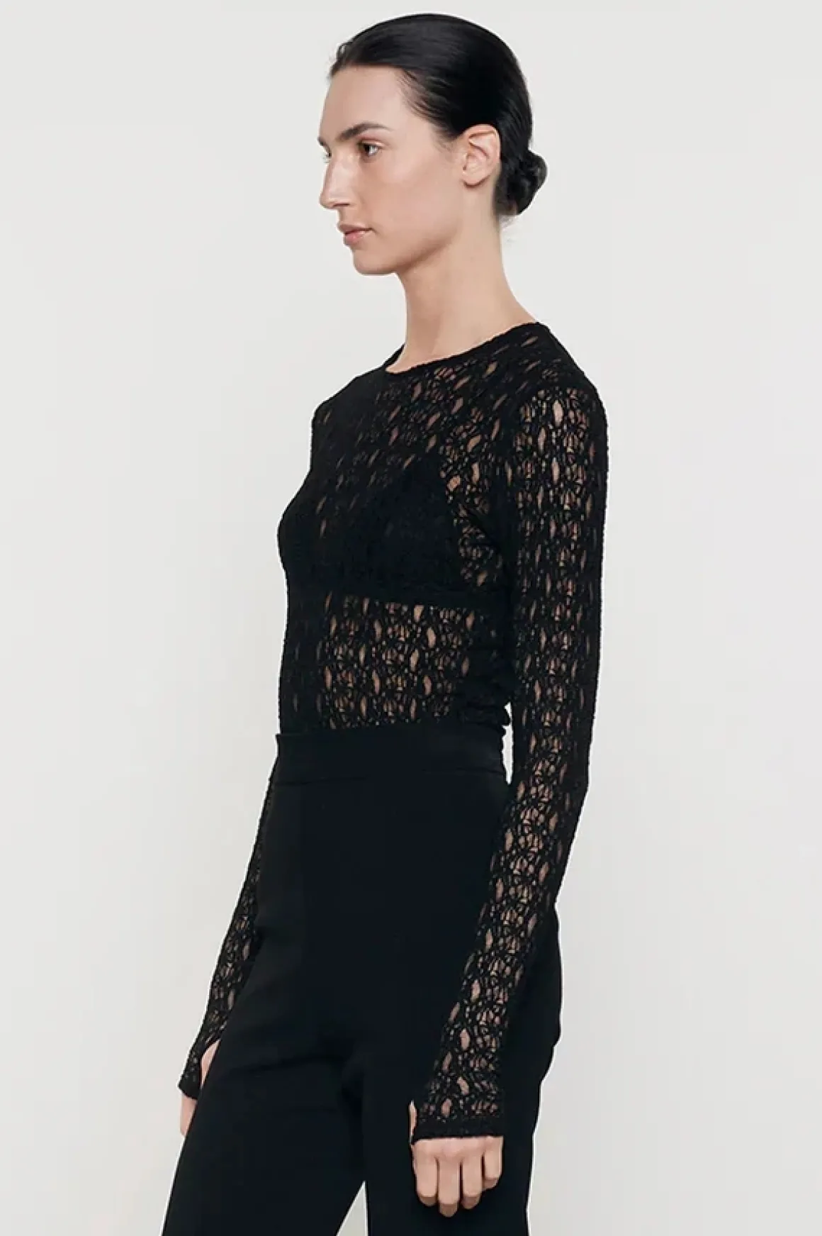 Enza Costa Long Sleeve Lace Top