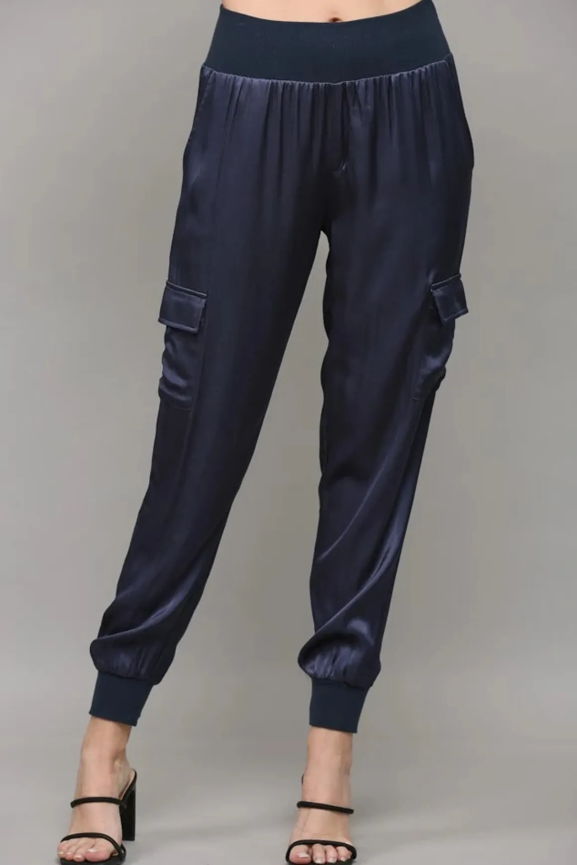 Fate Satin Cargo Jogger Pants
