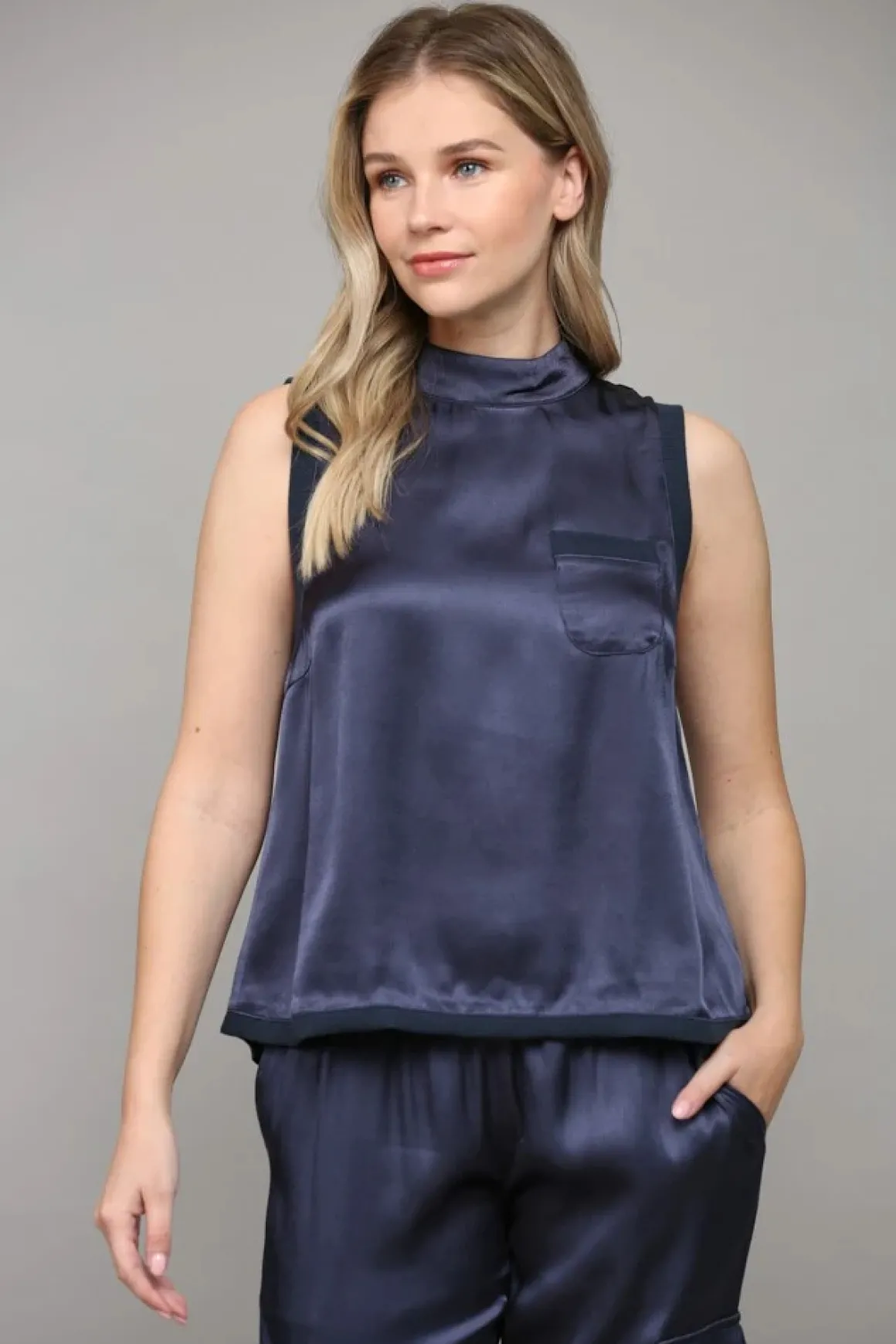 Fate Satin Sleeveless Top