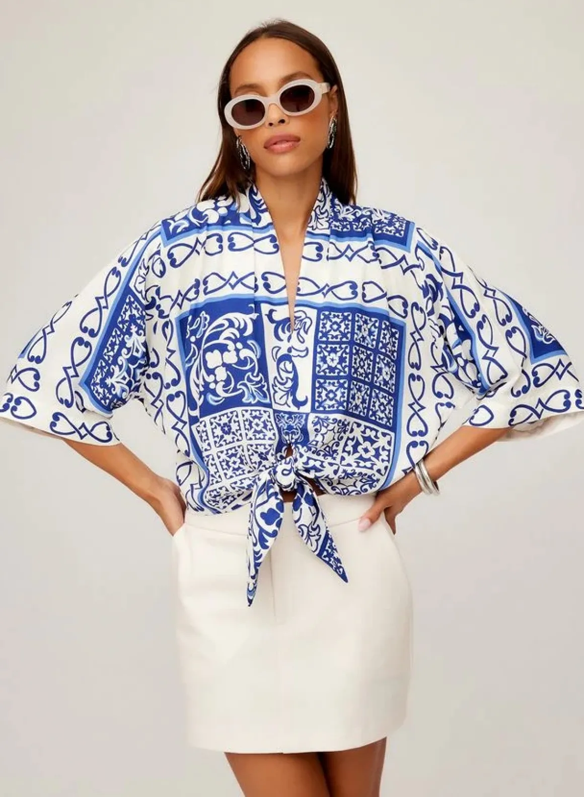 Fifteen Twenty Bernice Tie Front Top