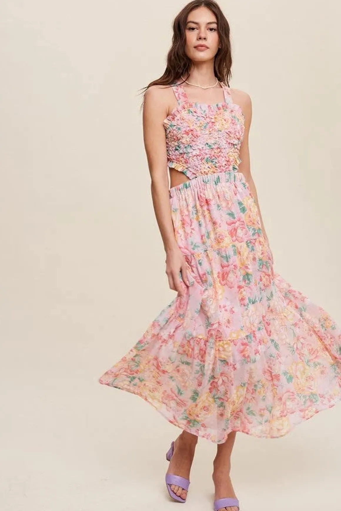 floral_bubble_textured_tw_3.webp Floral Bubble Textured Two-Piece Style Maxi Dress *Online Only*
