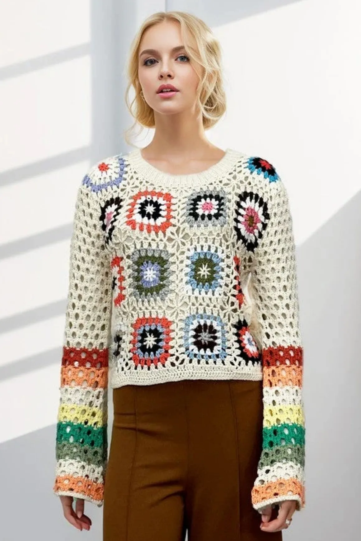 floral_crochet_striped_sl_11.webp Floral Crochet Striped Sleeve Cropped Knit Sweater *Onine Only*