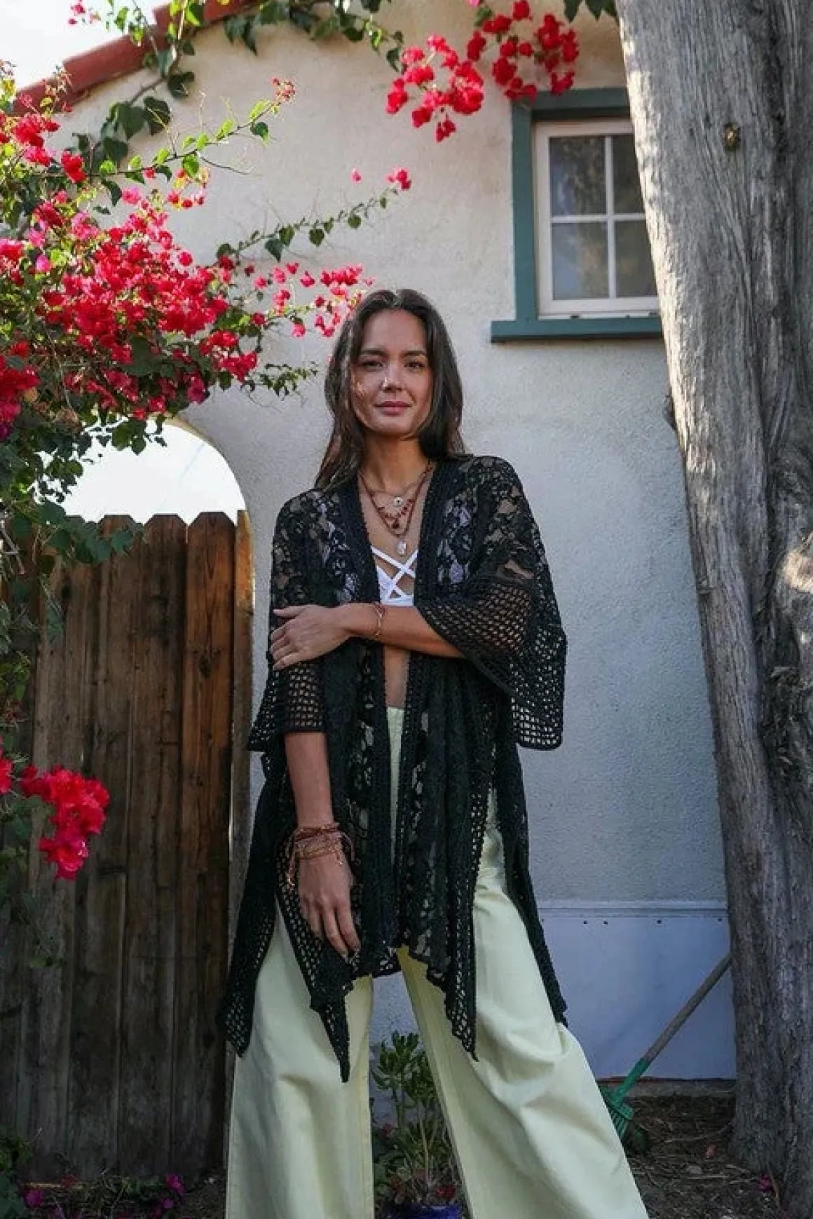 Floral Lace Textured Kimono *Online Only*