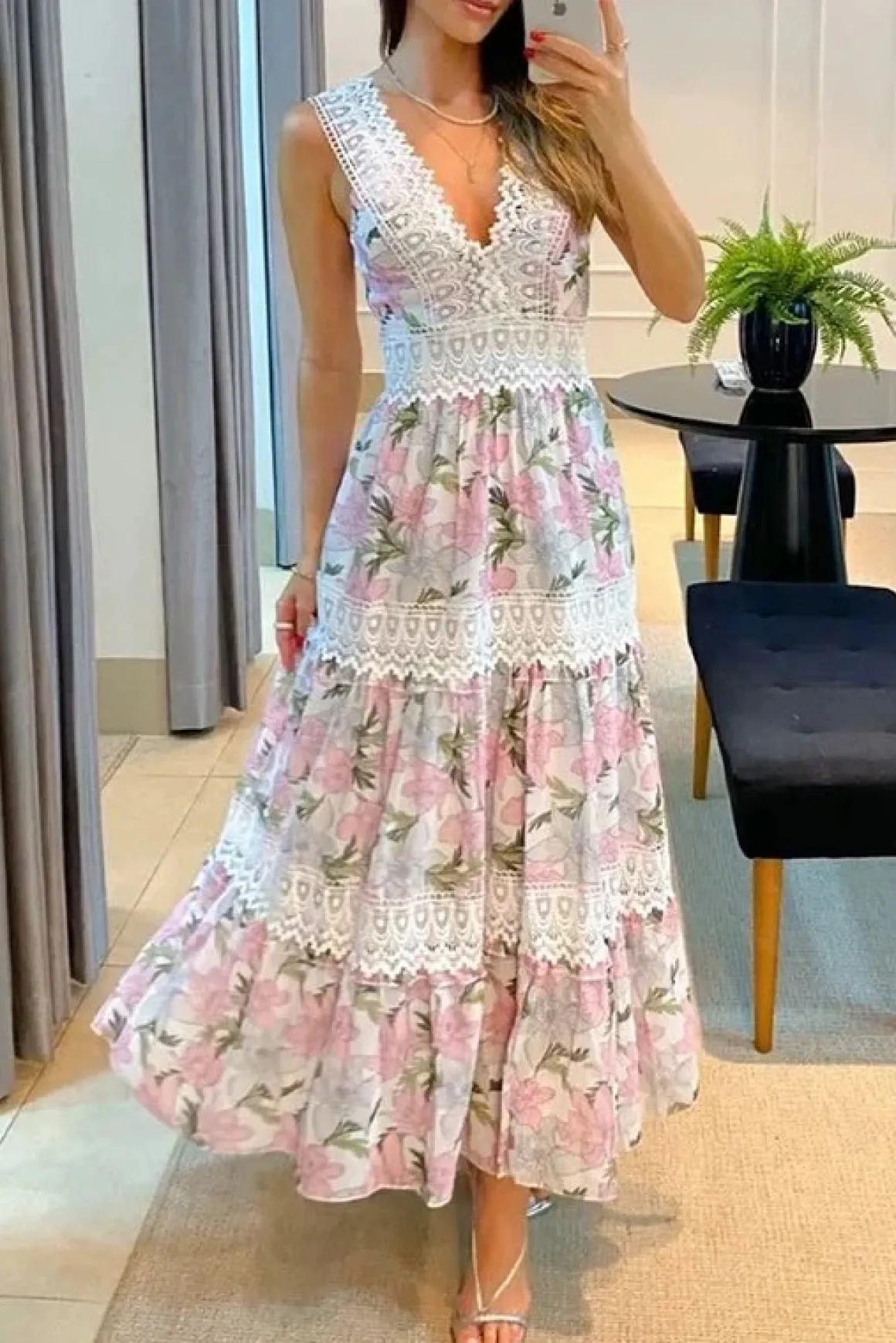 Floral Midi Sleeveless Dress *Online Only*
