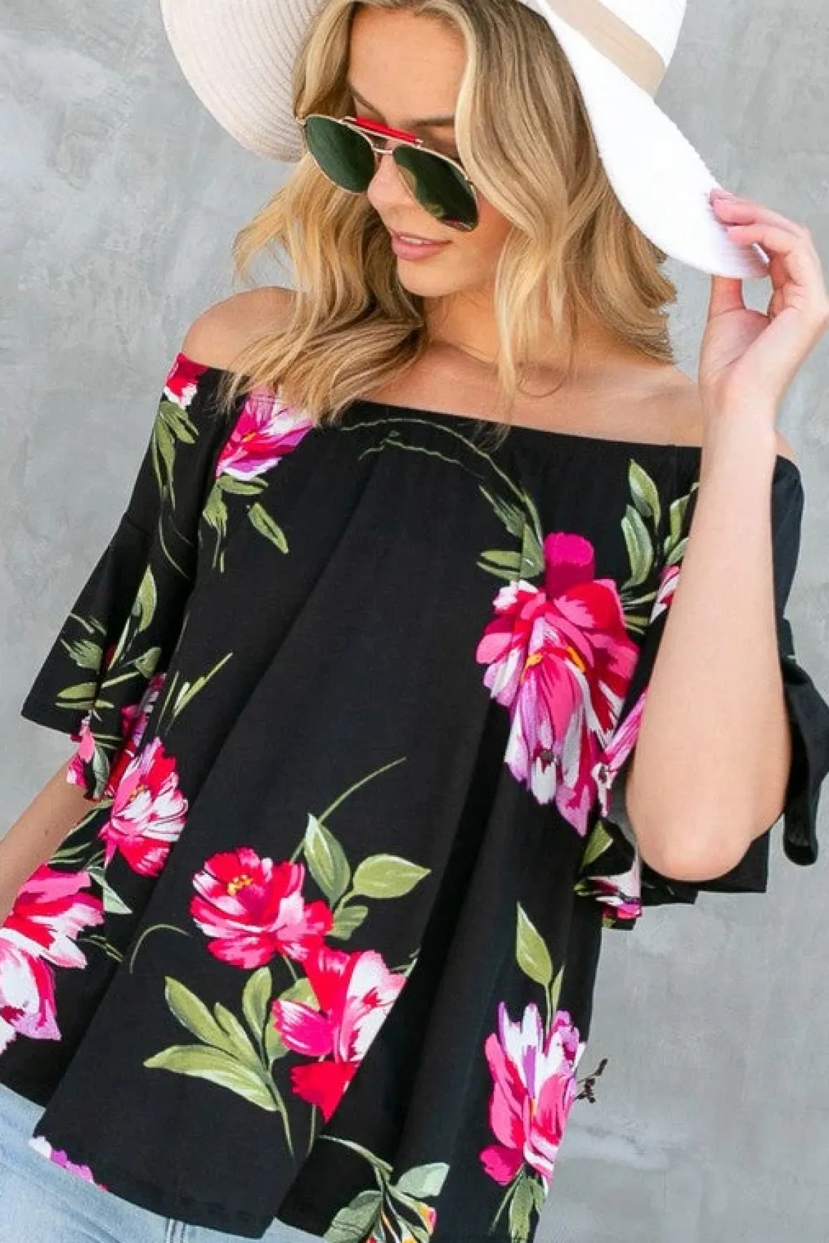 Floral Off Shoulder Top *Online Only*