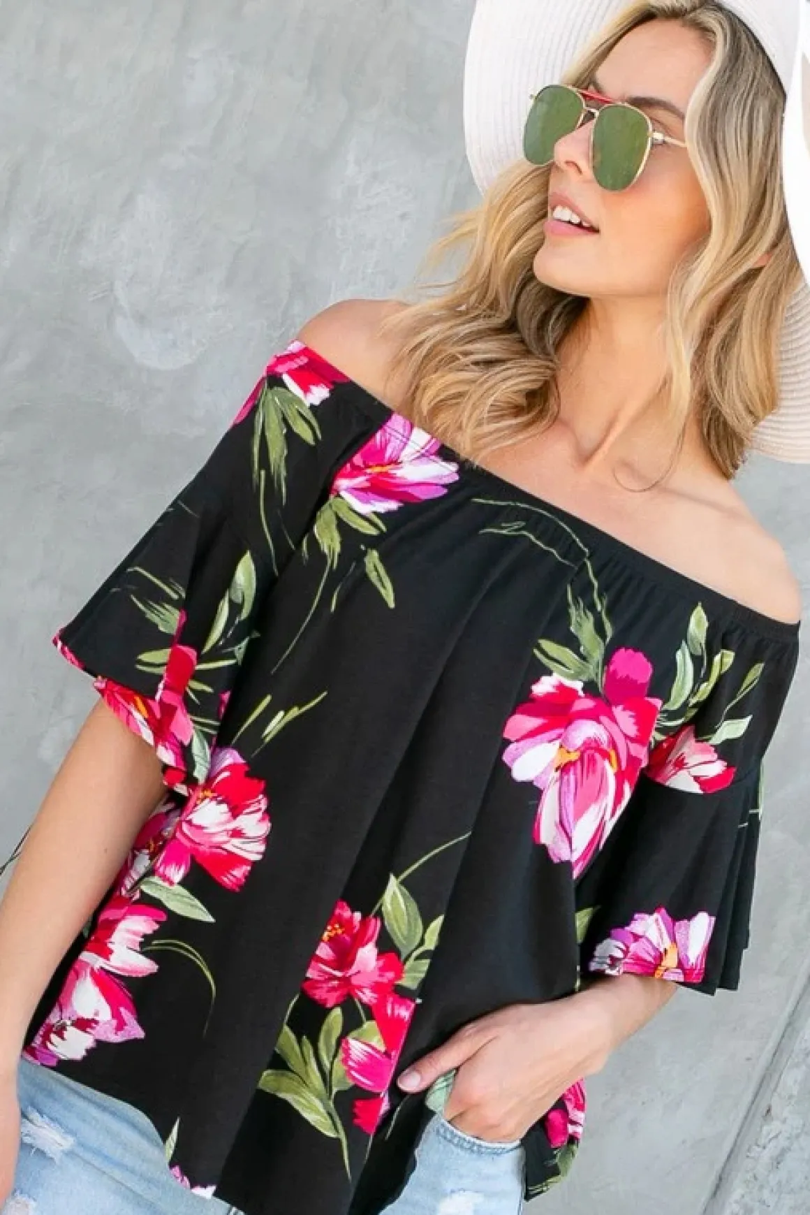 floral_off_shoulder_top_o_13.webp Floral Off Shoulder Top *Online Only*