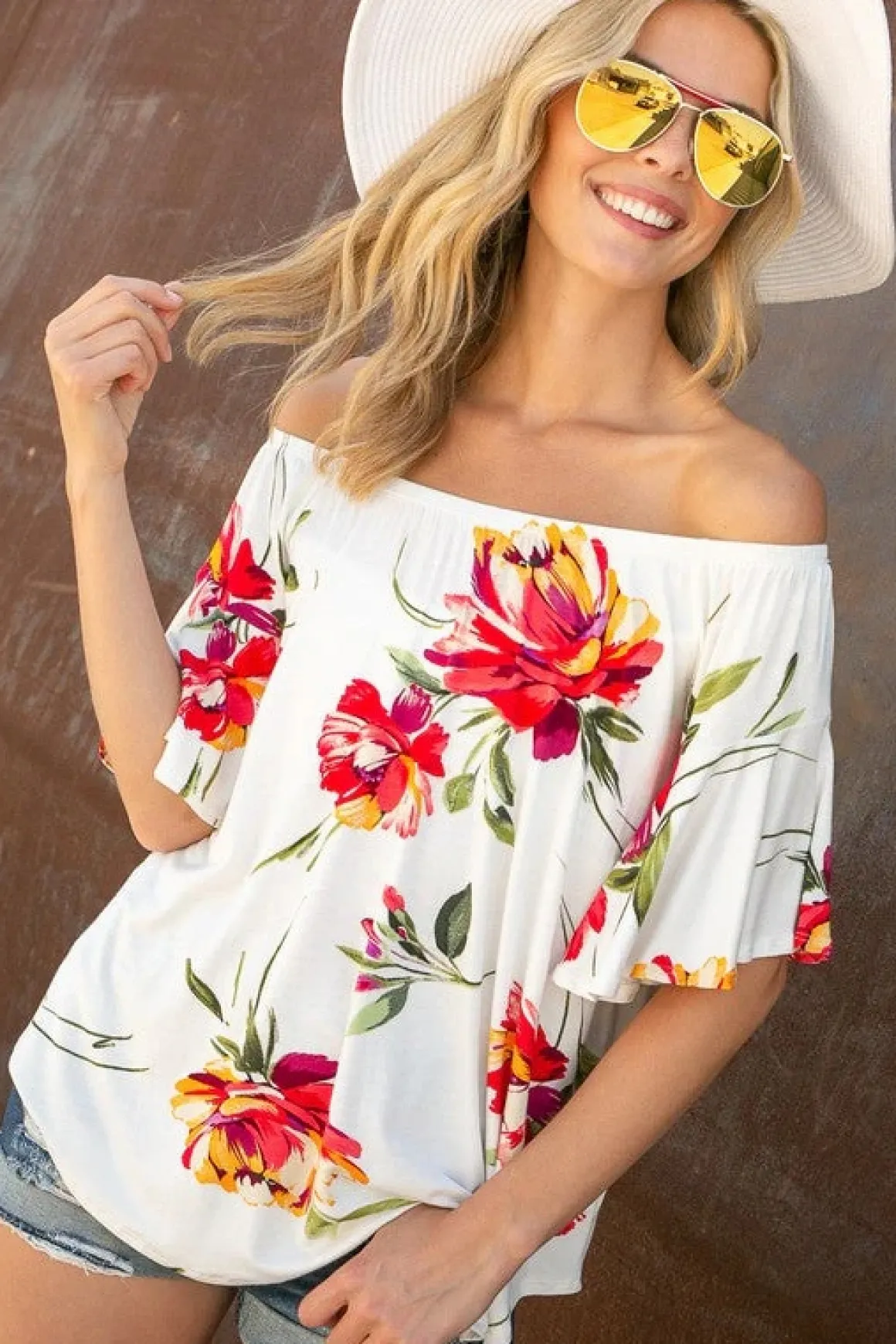 floral_off_shoulder_top_o_7.webp Floral Off Shoulder Top *Online Only*
