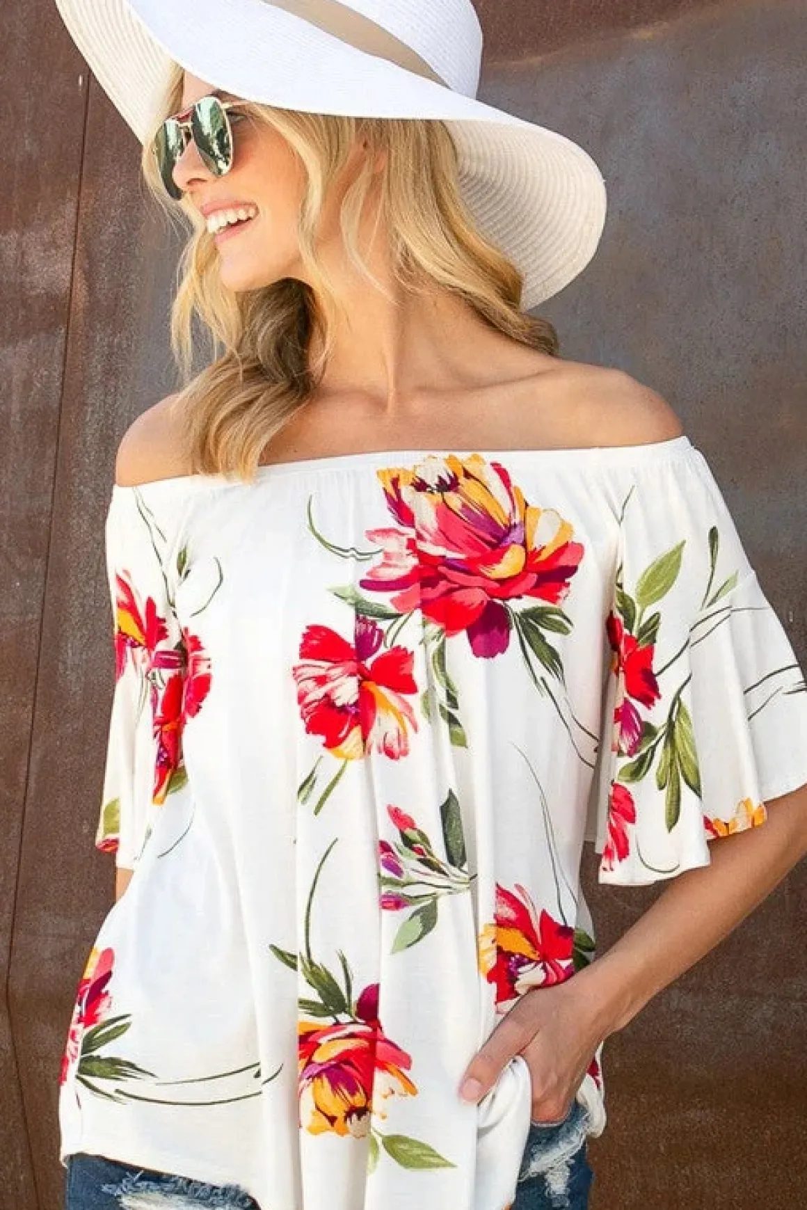 floral_off_shoulder_top_o_8.webp Floral Off Shoulder Top *Online Only*