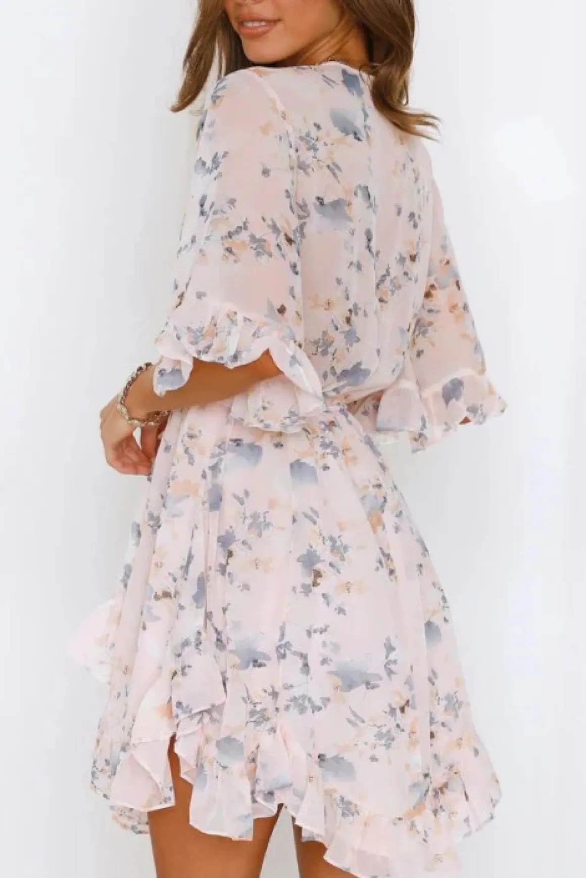 Floral Printed Ruffled Mini Dress *Online Only*