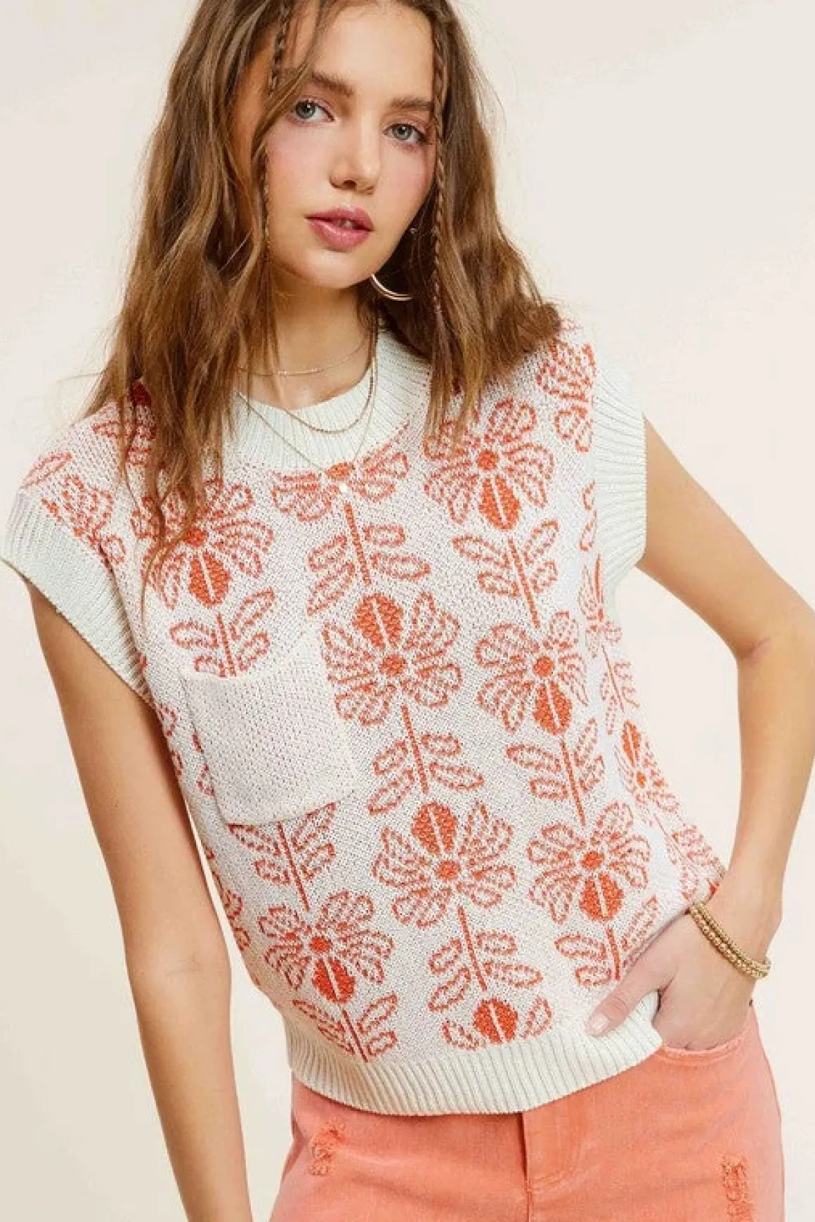 flower_sleeveless_sweater_2.webp Flower Sleeveless Sweater Top *Online Only*
