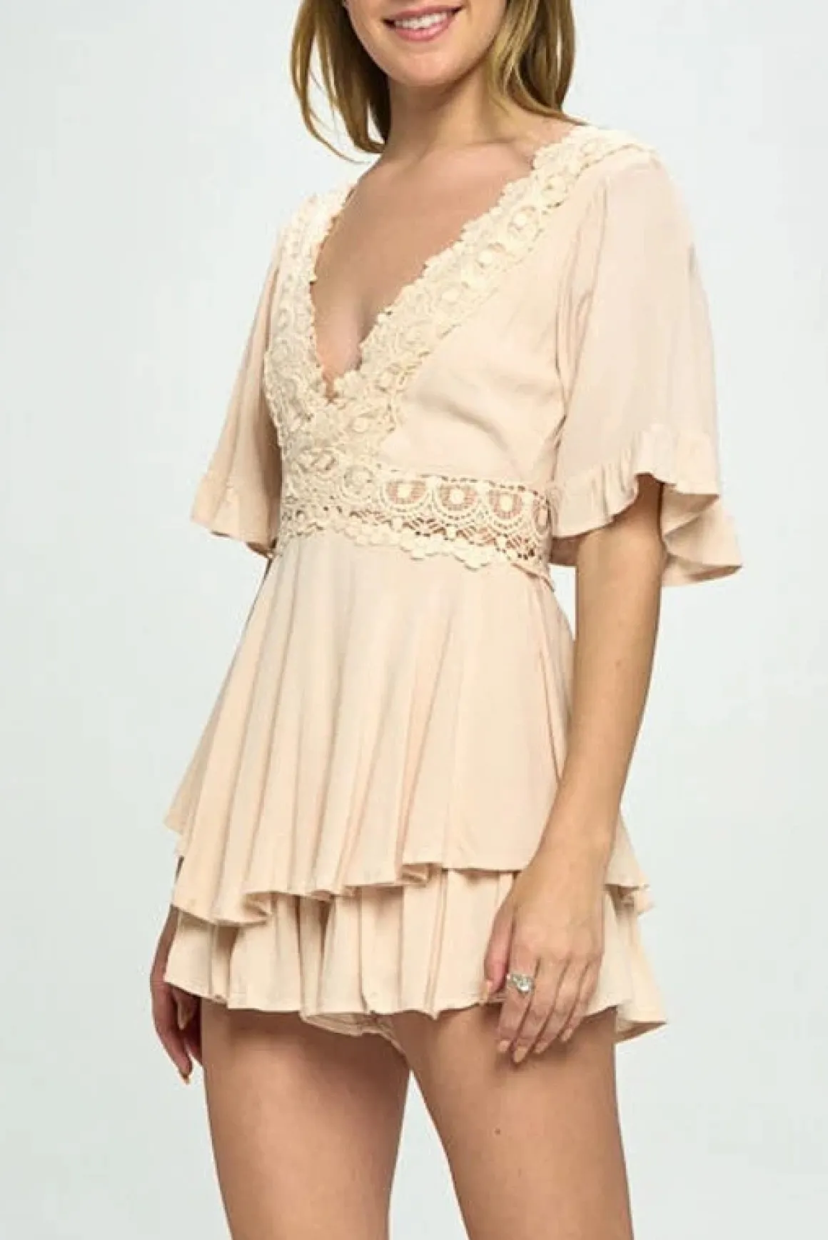 flutter_sleev_romper_with_6.webp Flutter Sleev Romper with Crochet Trim *Online Only*