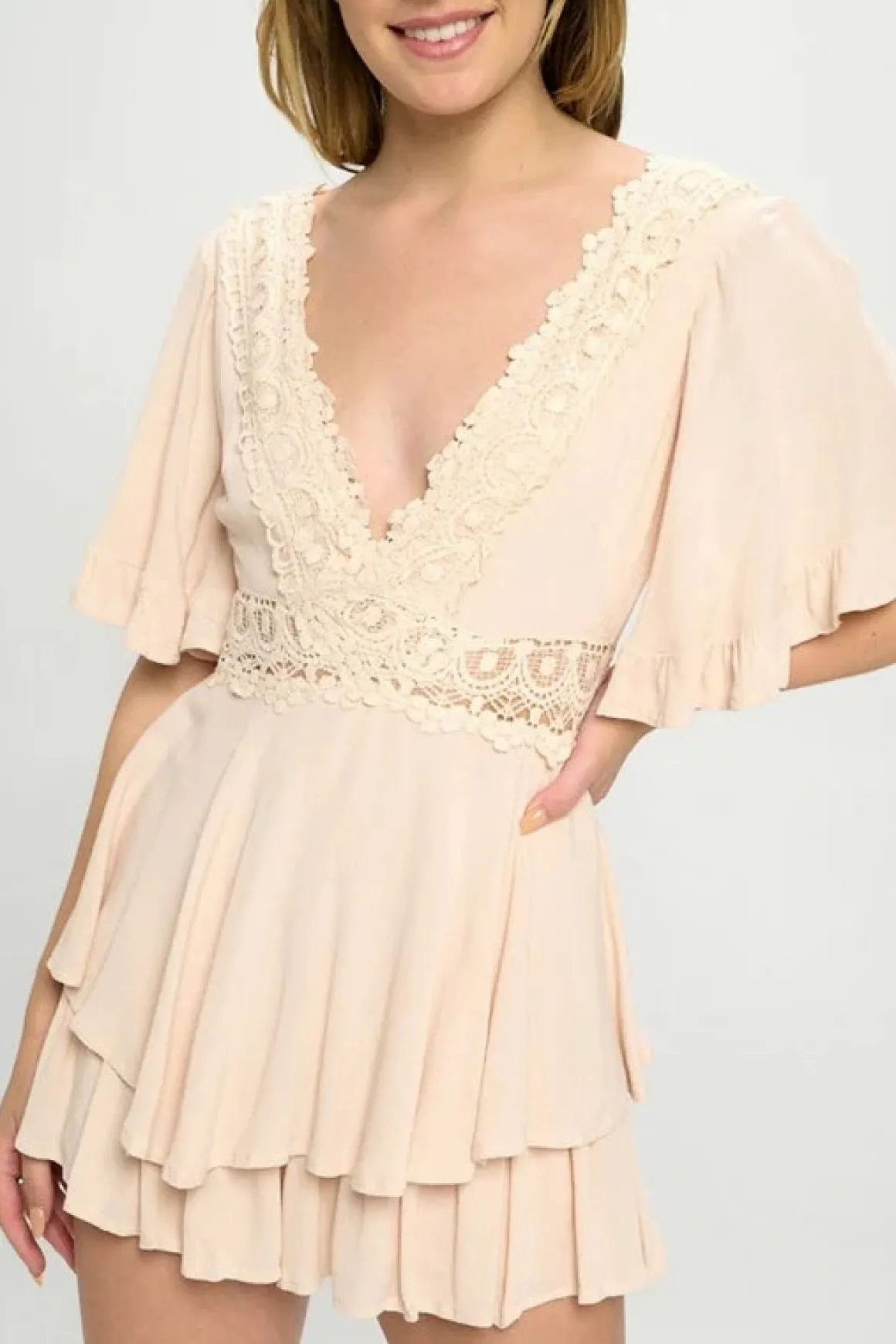 flutter_sleev_romper_with_8.webp Flutter Sleev Romper with Crochet Trim *Online Only*