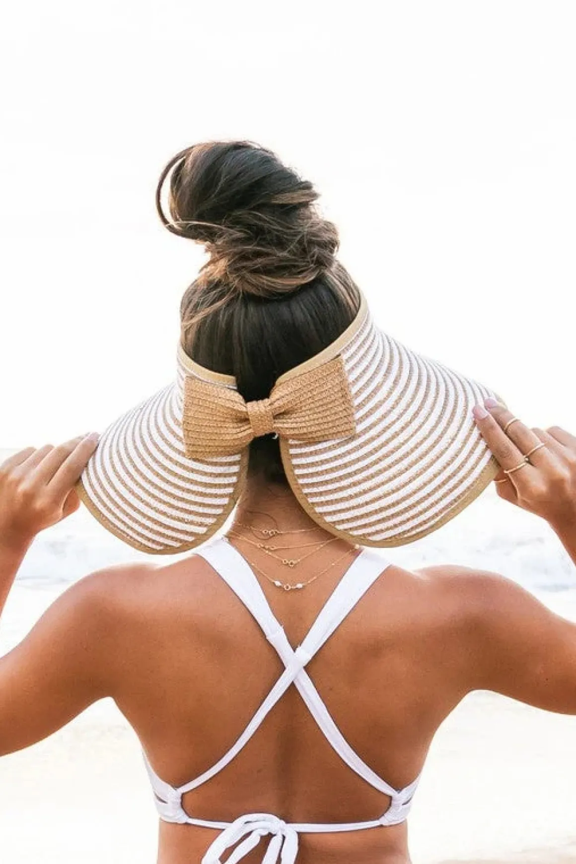 Foldable Bow Stripe Visor *Online Only*