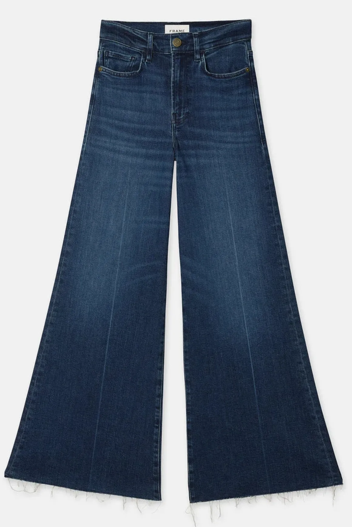 Frame Le Palazzo Crop Raw Fray Jeans