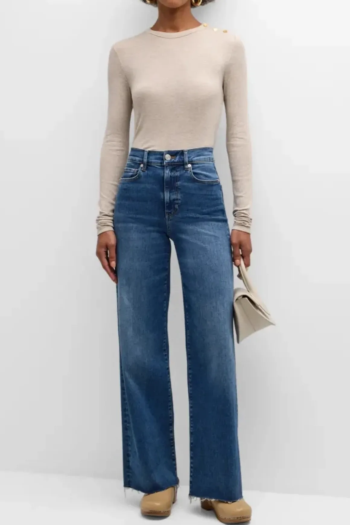 Frame Le Slim Palazzo Raw Hem Jeans