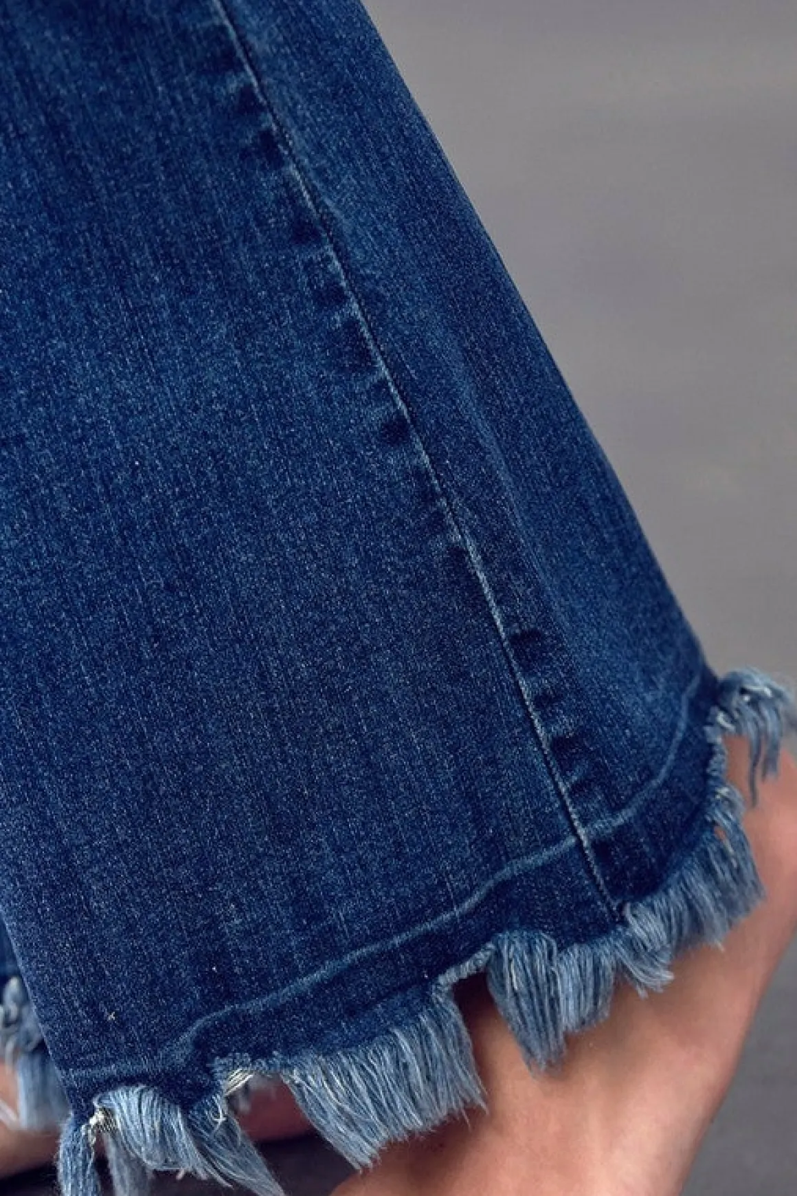 frayed_hem_flare_jeans_on_8.webp Frayed Hem Flare Jeans *Online Only*