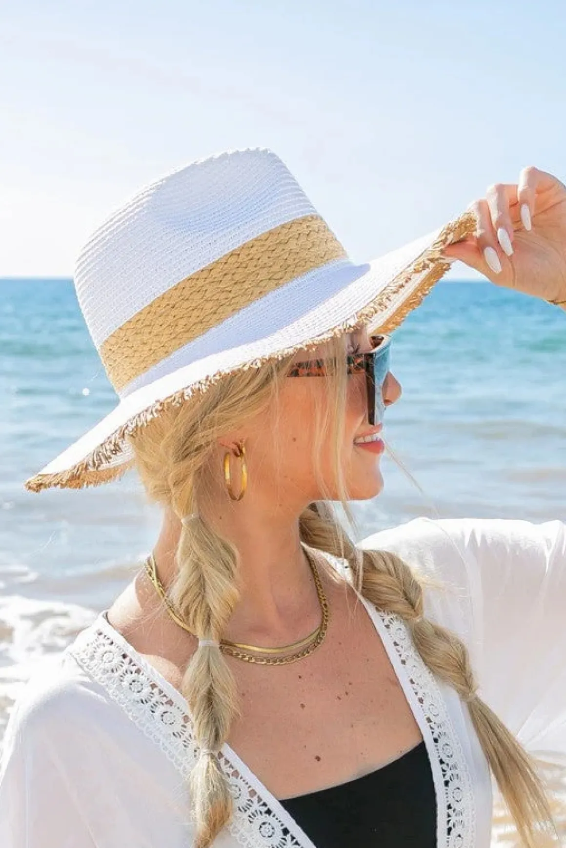 frayedge_rattan_band_stra_2.webp Fray-Edge Rattan Band Straw Hat *Online Only*