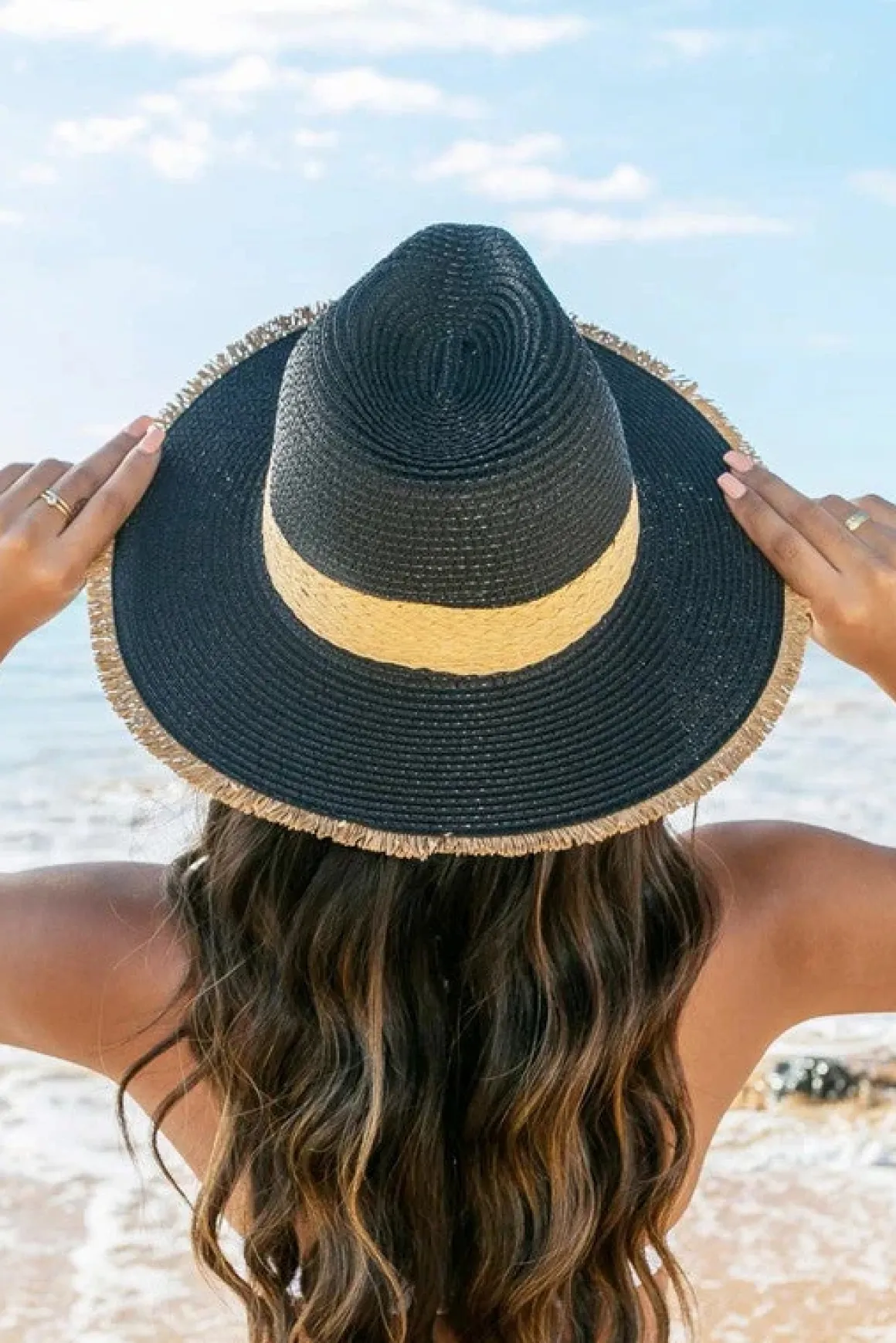 frayedge_rattan_band_stra_4.webp Fray-Edge Rattan Band Straw Hat *Online Only*