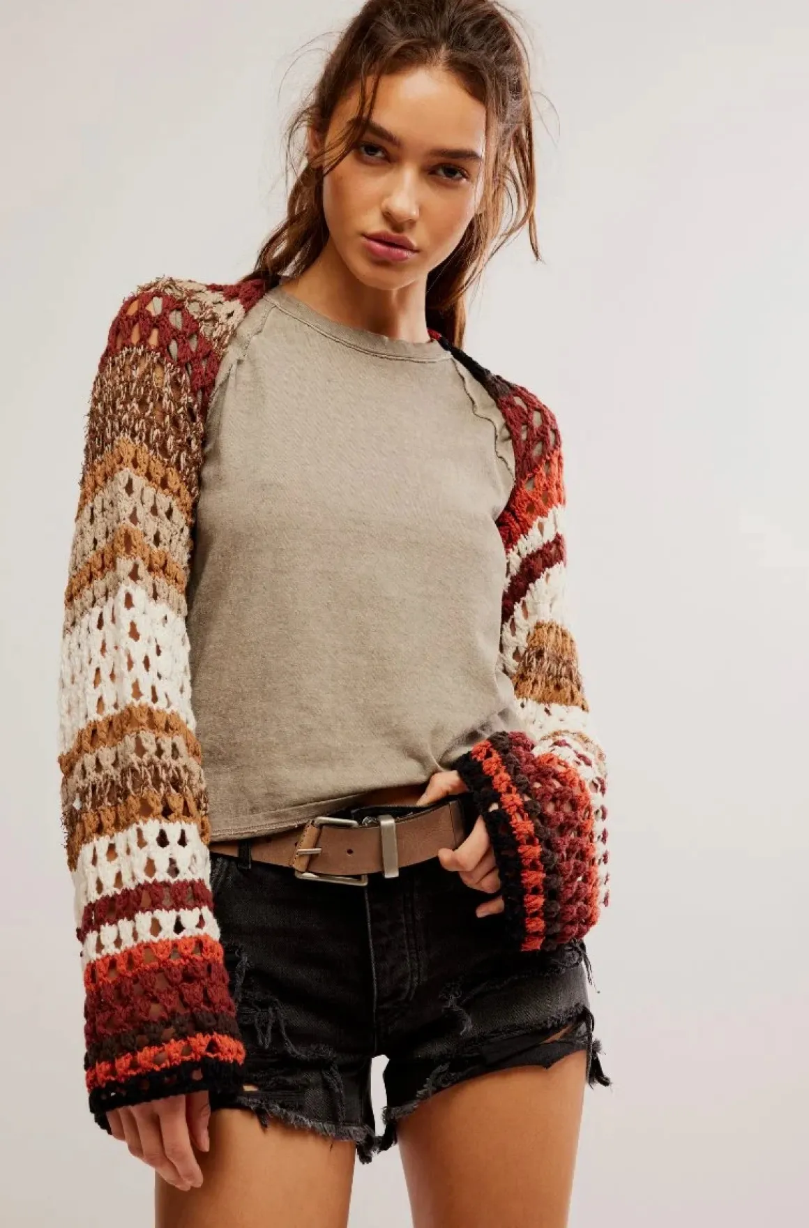 Free People Gia Crochet Shrug