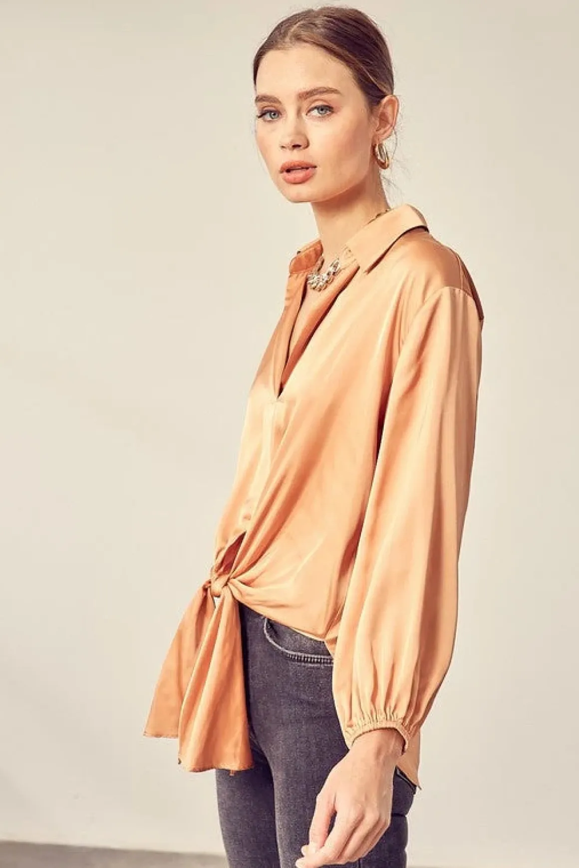 FRONT TIE SHIRT  *Online Only*