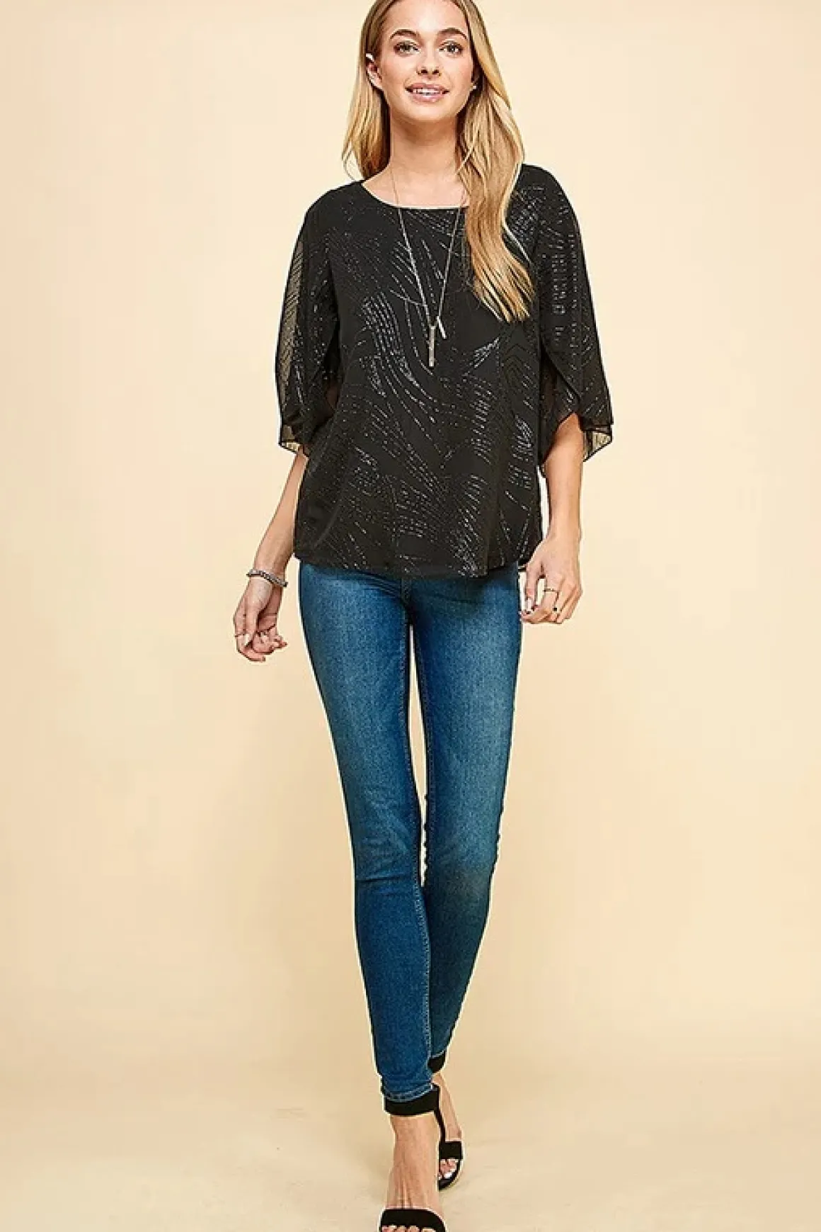 Glitter Print Blouse *Online Only*