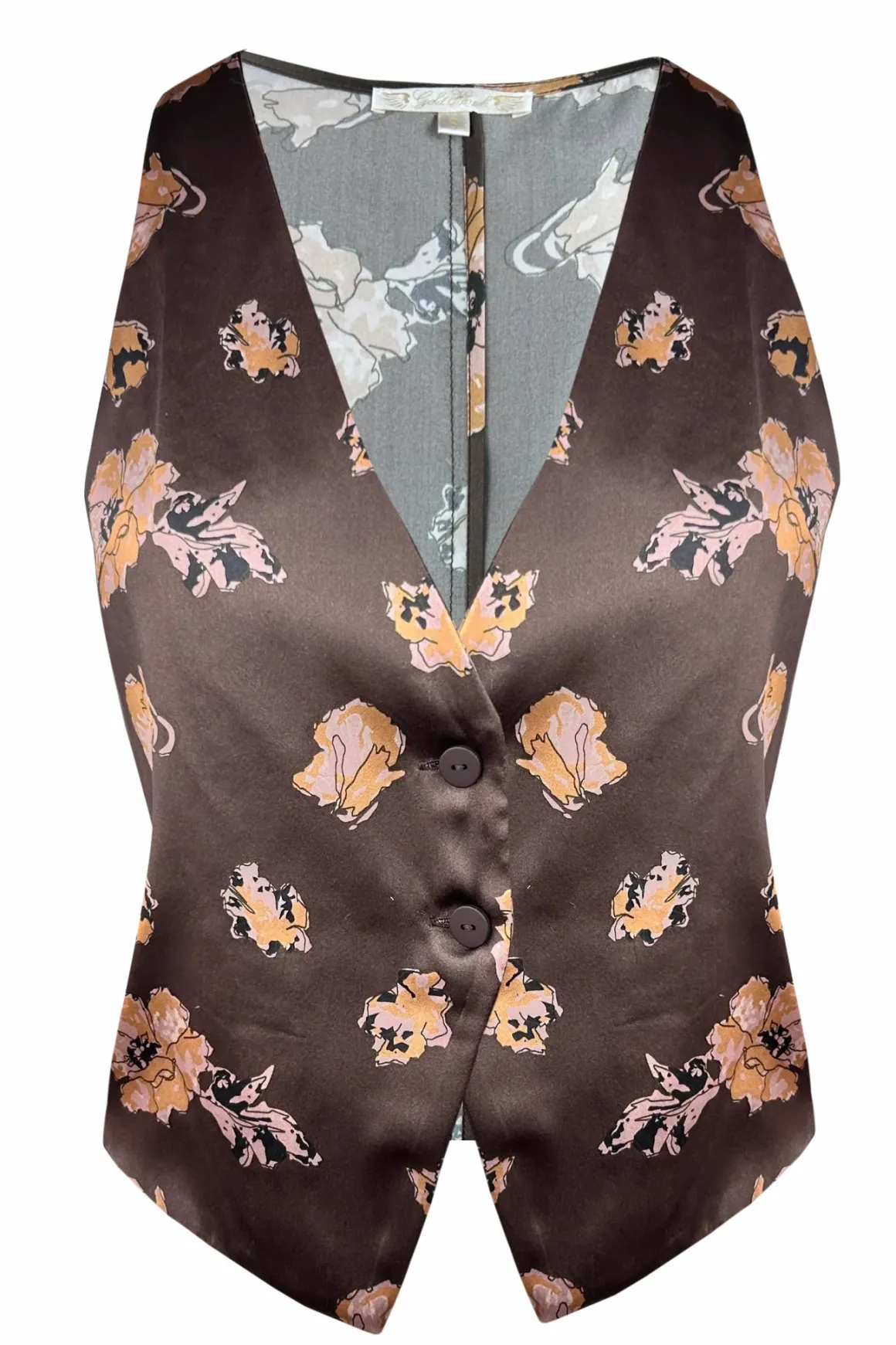 Gold Hawk Silk Vest