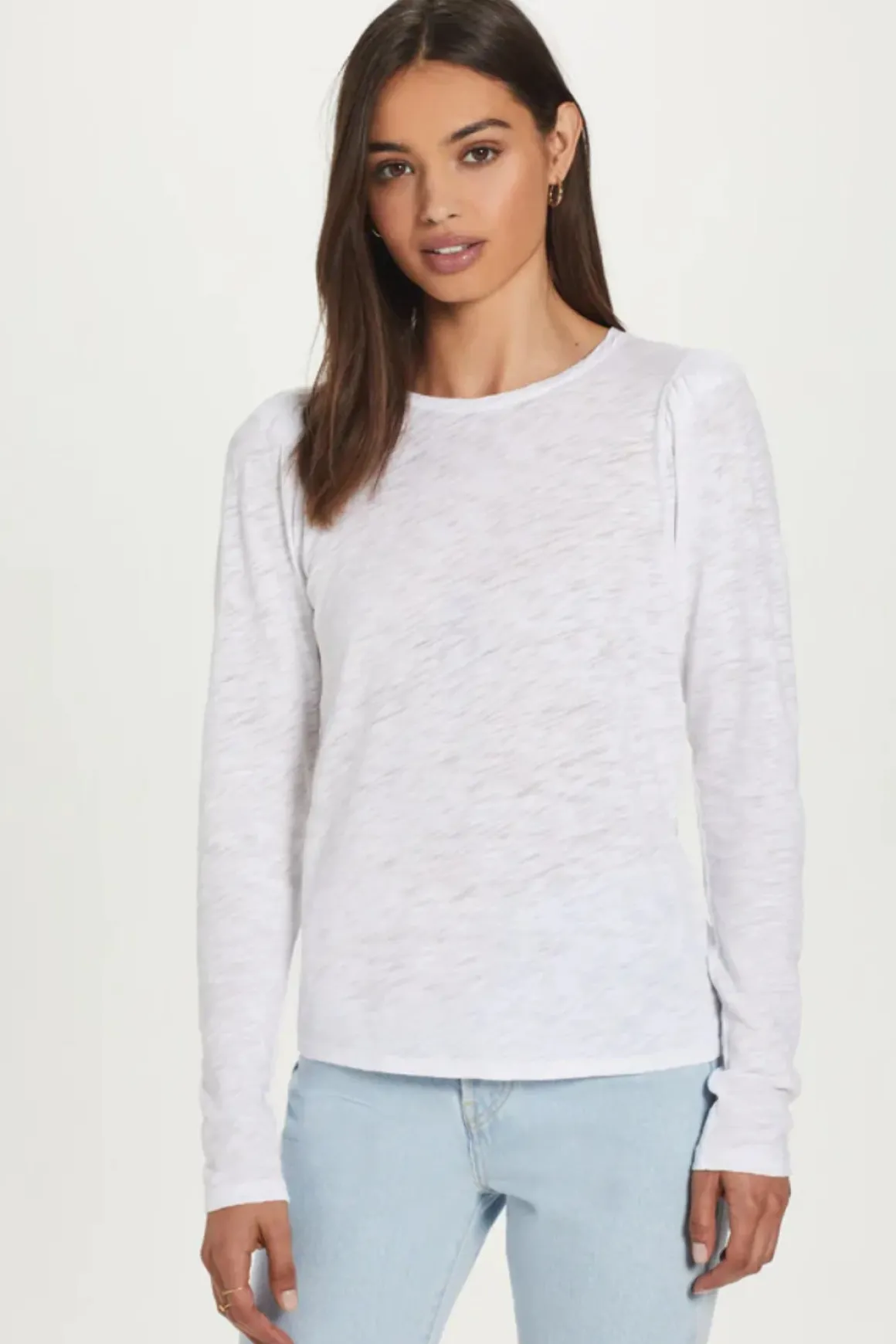 Goldie LONG SLEEVE PUFF SHOULDER TEE